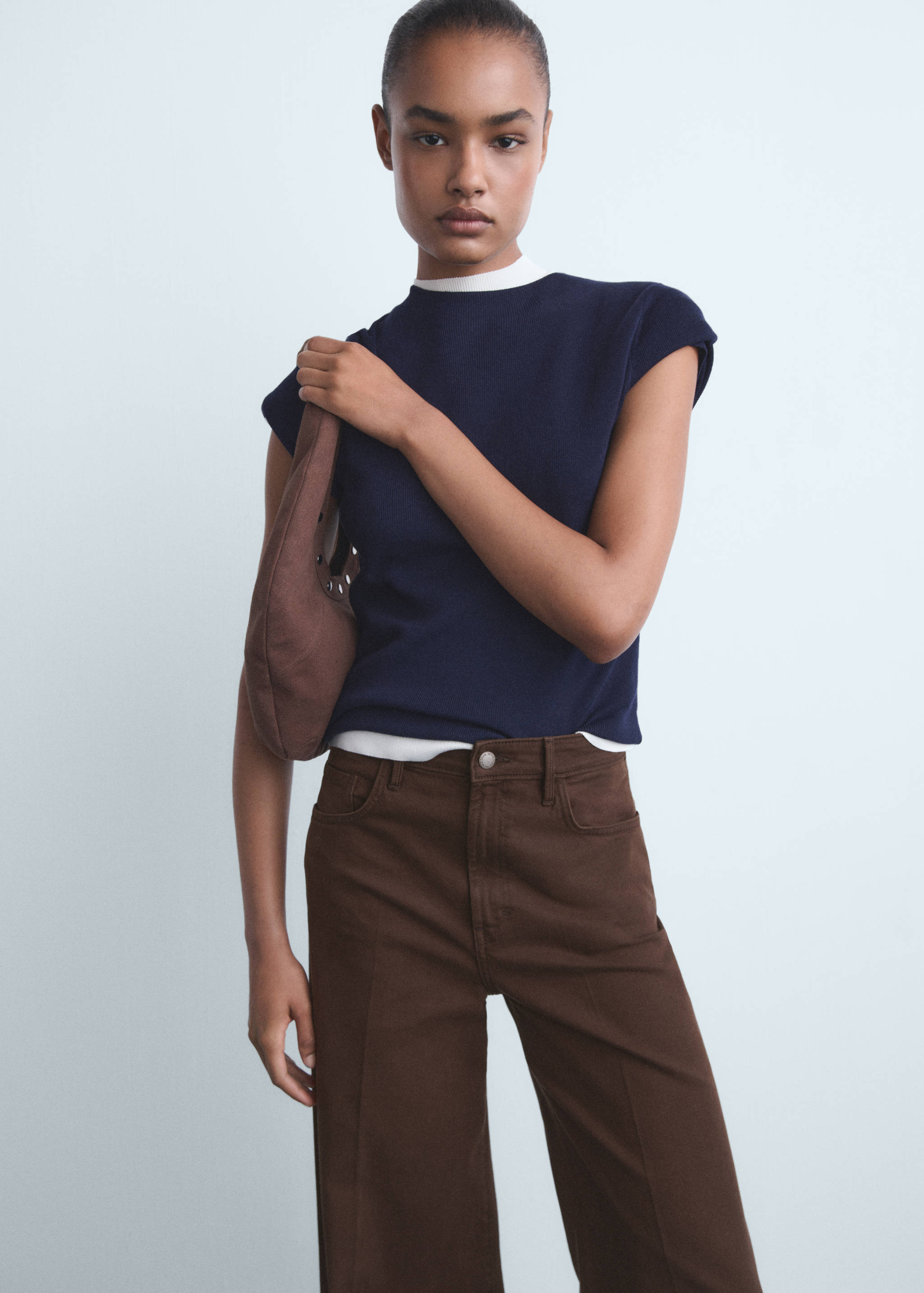 High-waisted wideleg jeans - Details of the article 1