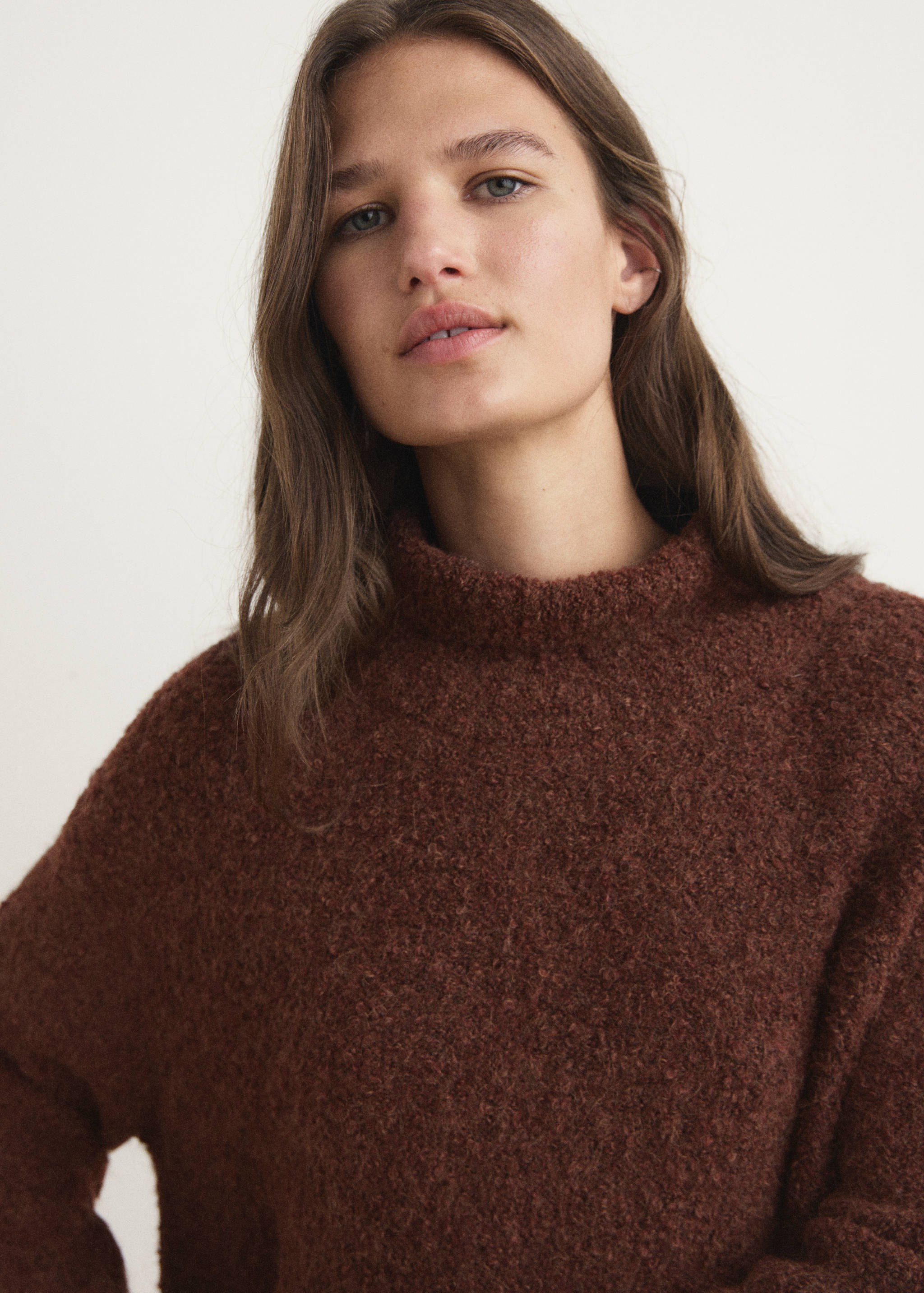Bouclé turtleneck sweater - Details of the article 1
