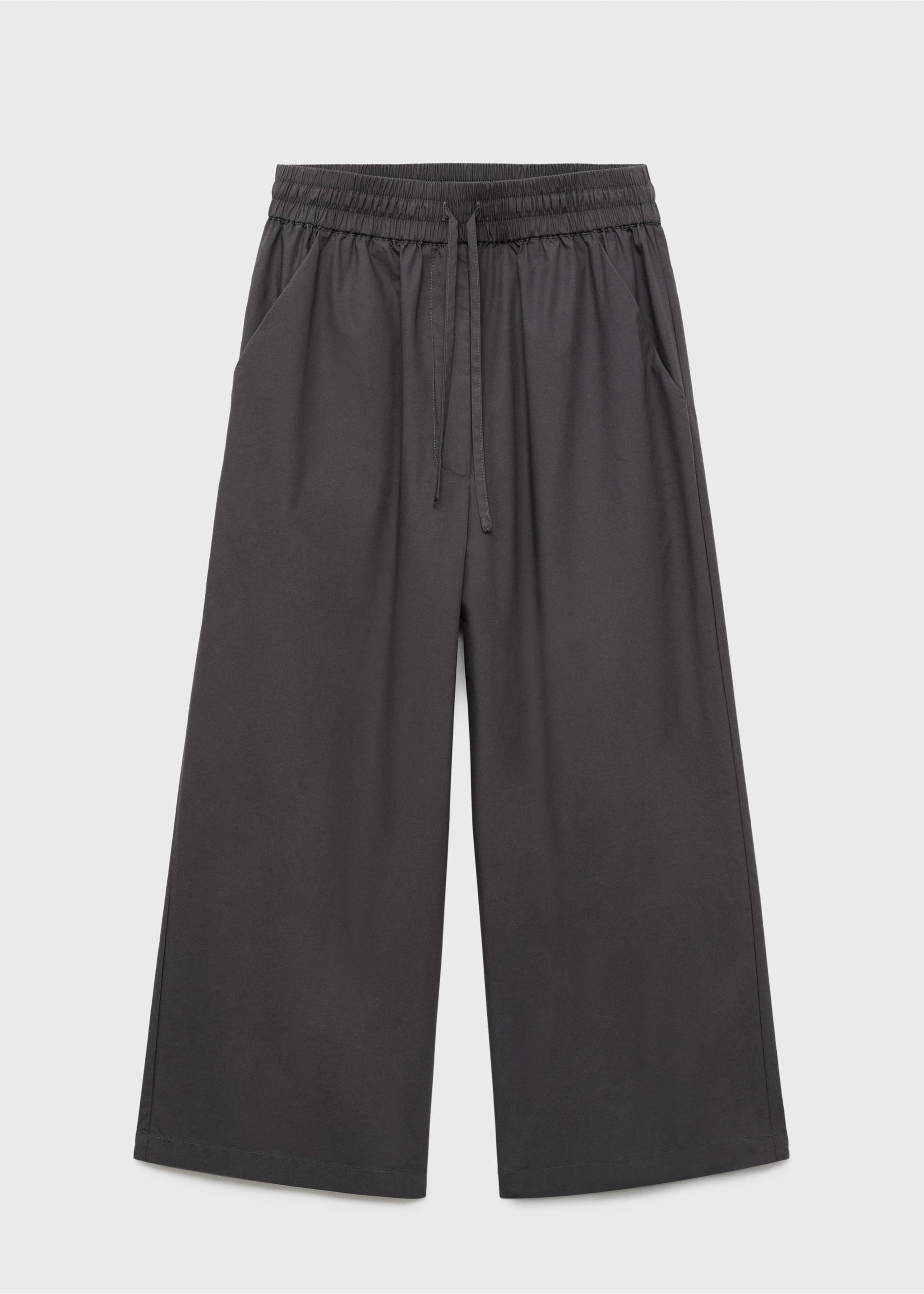 Pantalons cotó crop butxaques - Article sense model, Gris antracita. Ref: 17024110-00.