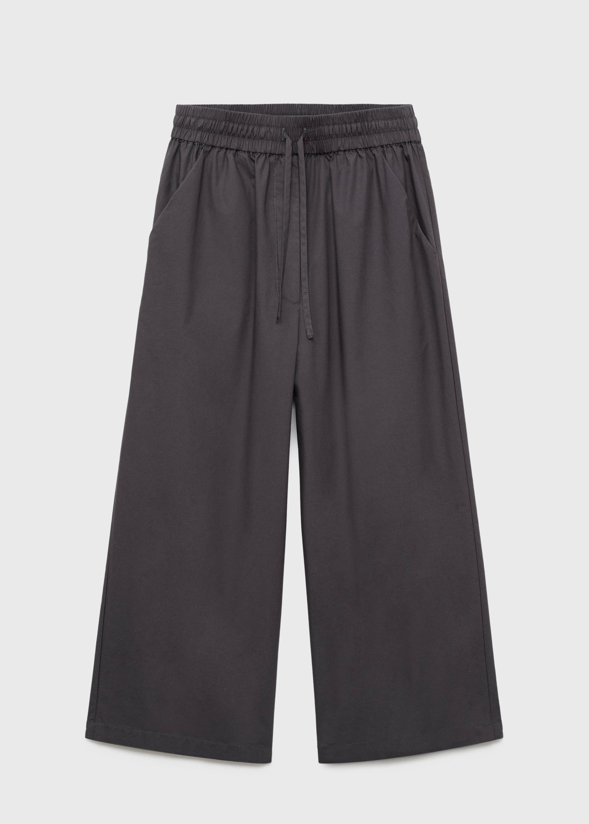 Cotton cropped trousers with pockets - Article without model