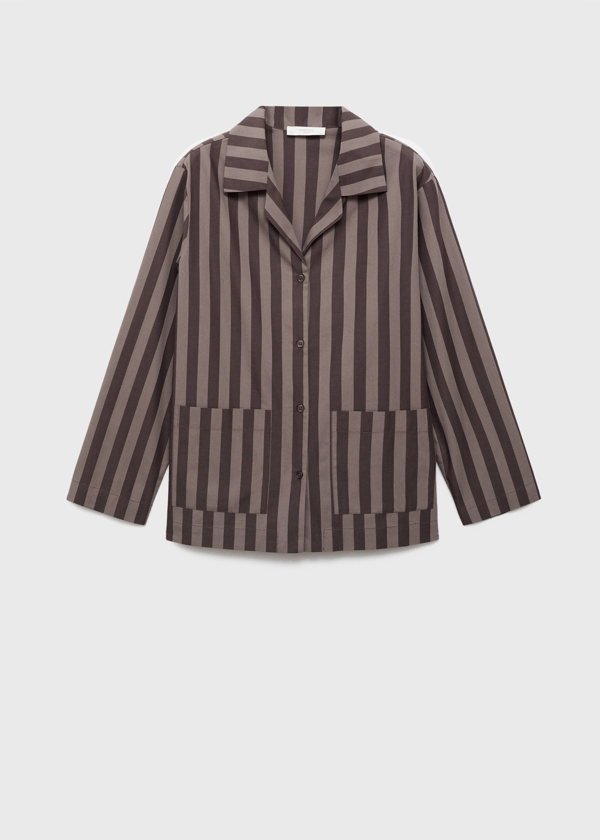 Woven striped pyjama top - Article without model