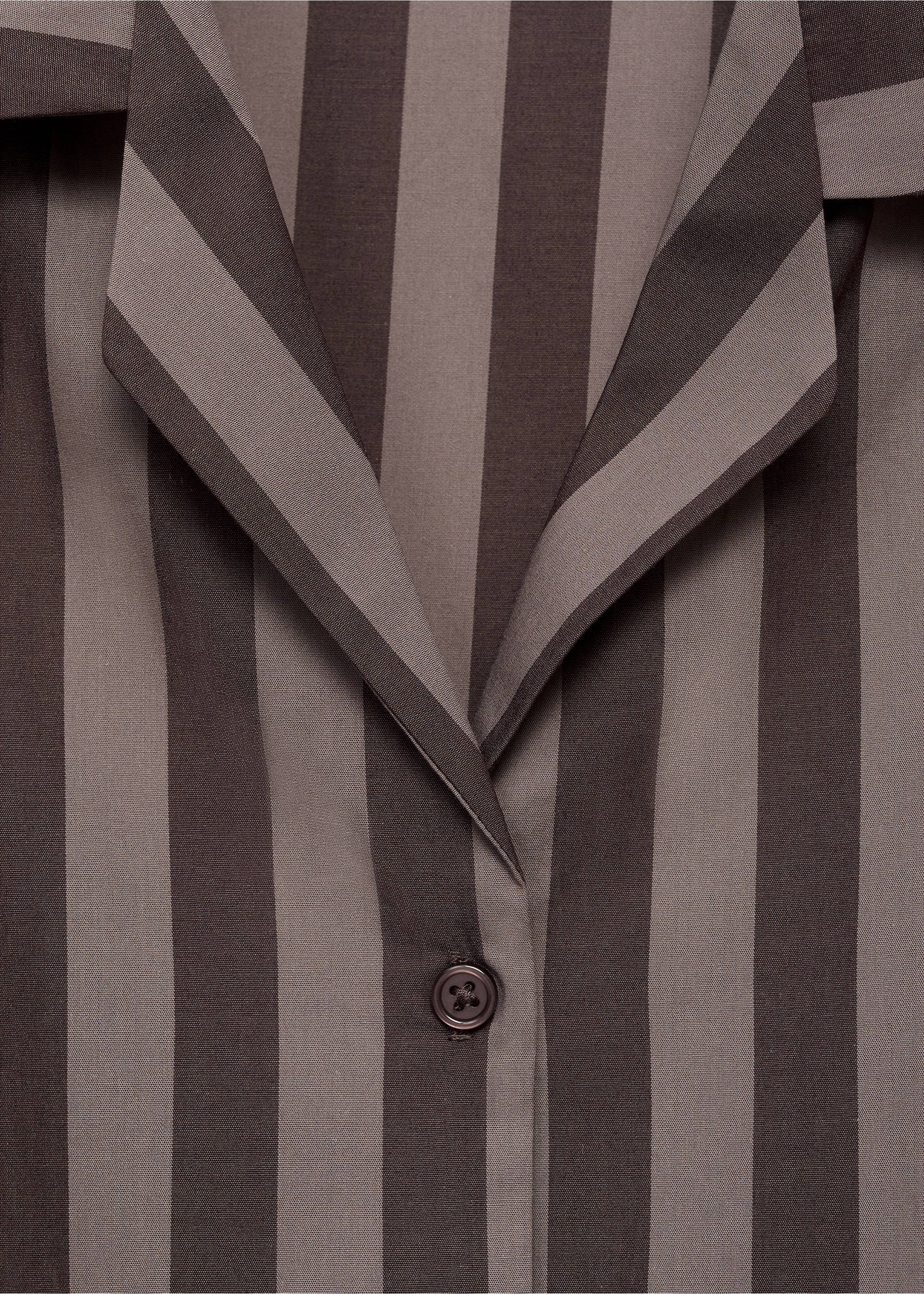 Woven striped pyjama top - Details of the article 8, Brown. Ref: 17024111-00.