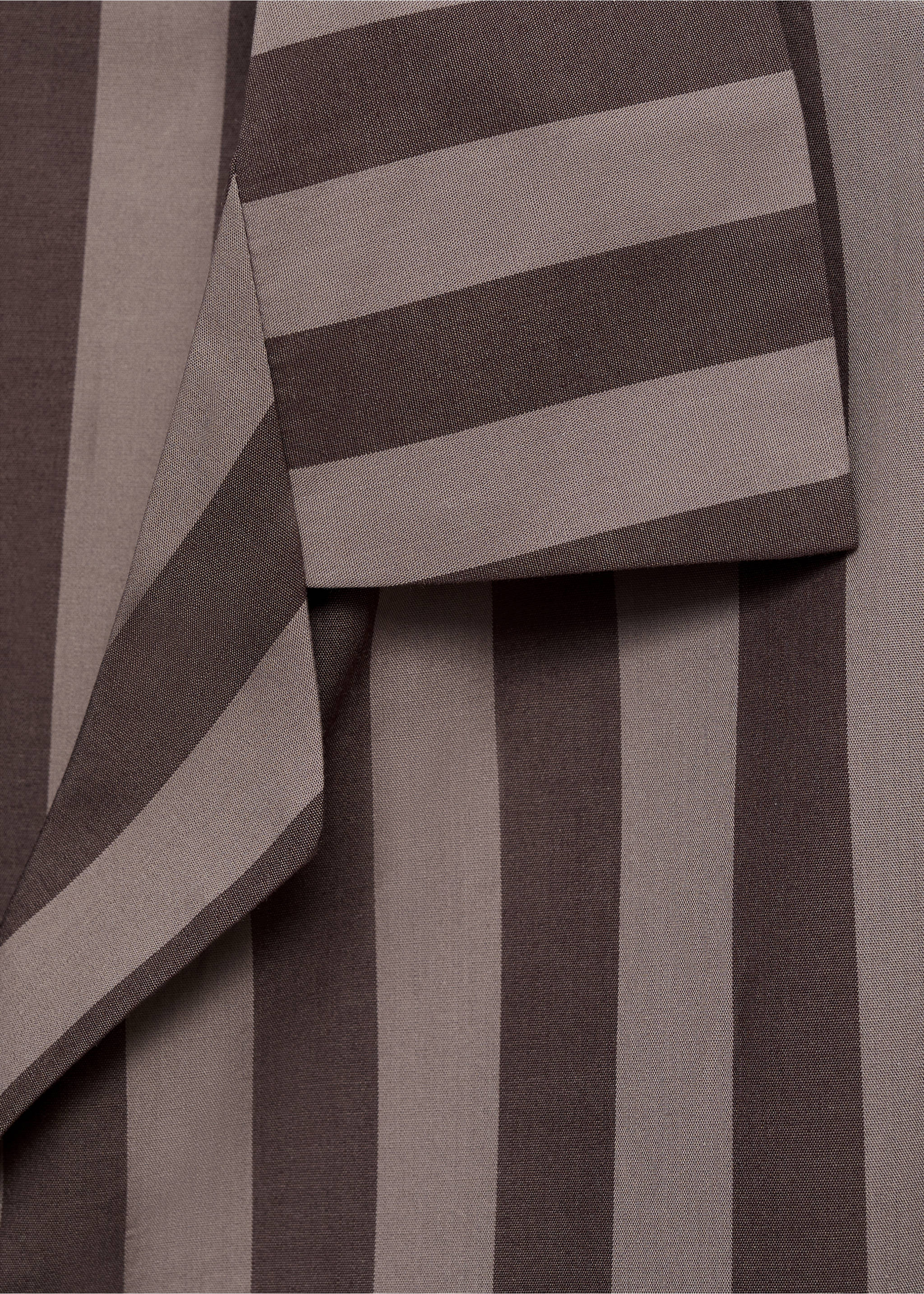 Woven striped pyjama top - Details of the article 0, Brown. Ref: 17024111-00.