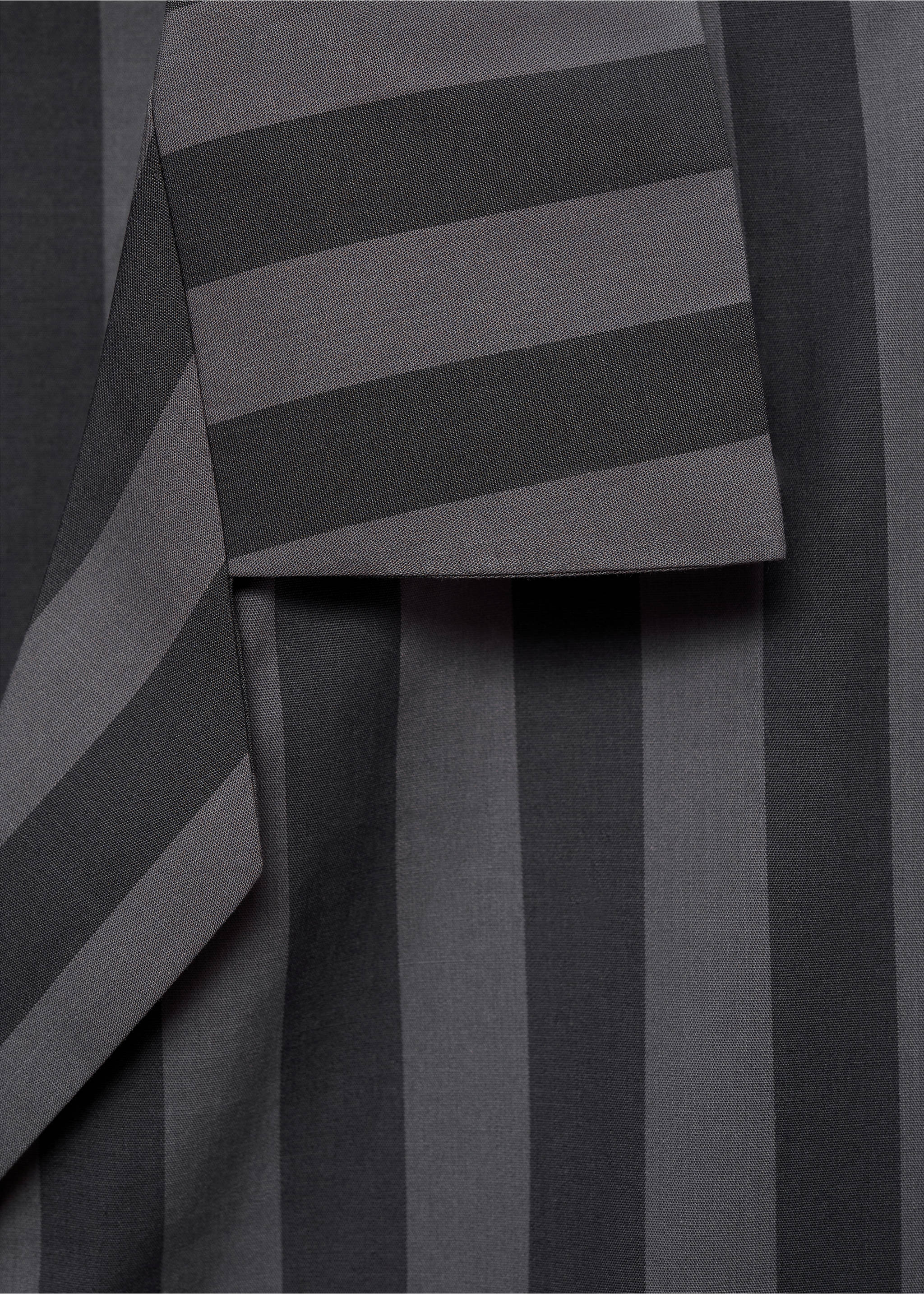 Woven striped pyjama top - Details of the article 0, Grey. Ref: 17024111-00.