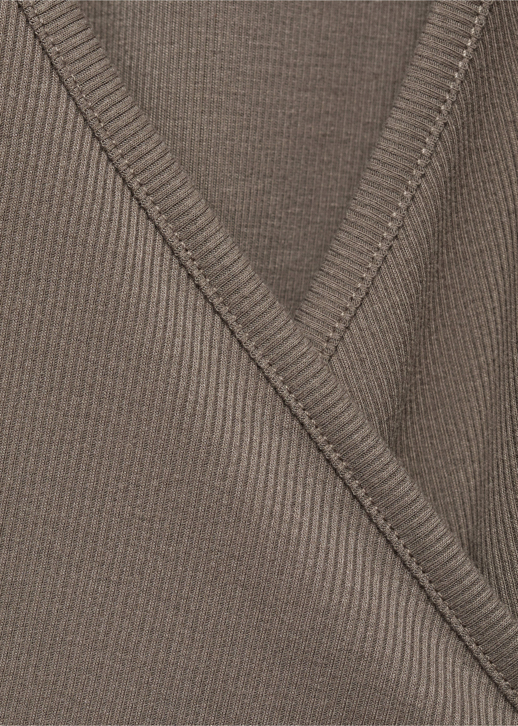 Žebrovaný úpletový kardigan s vázačkou - Detail zboží 0, Středně hnědá. Ref: 17024112-00.