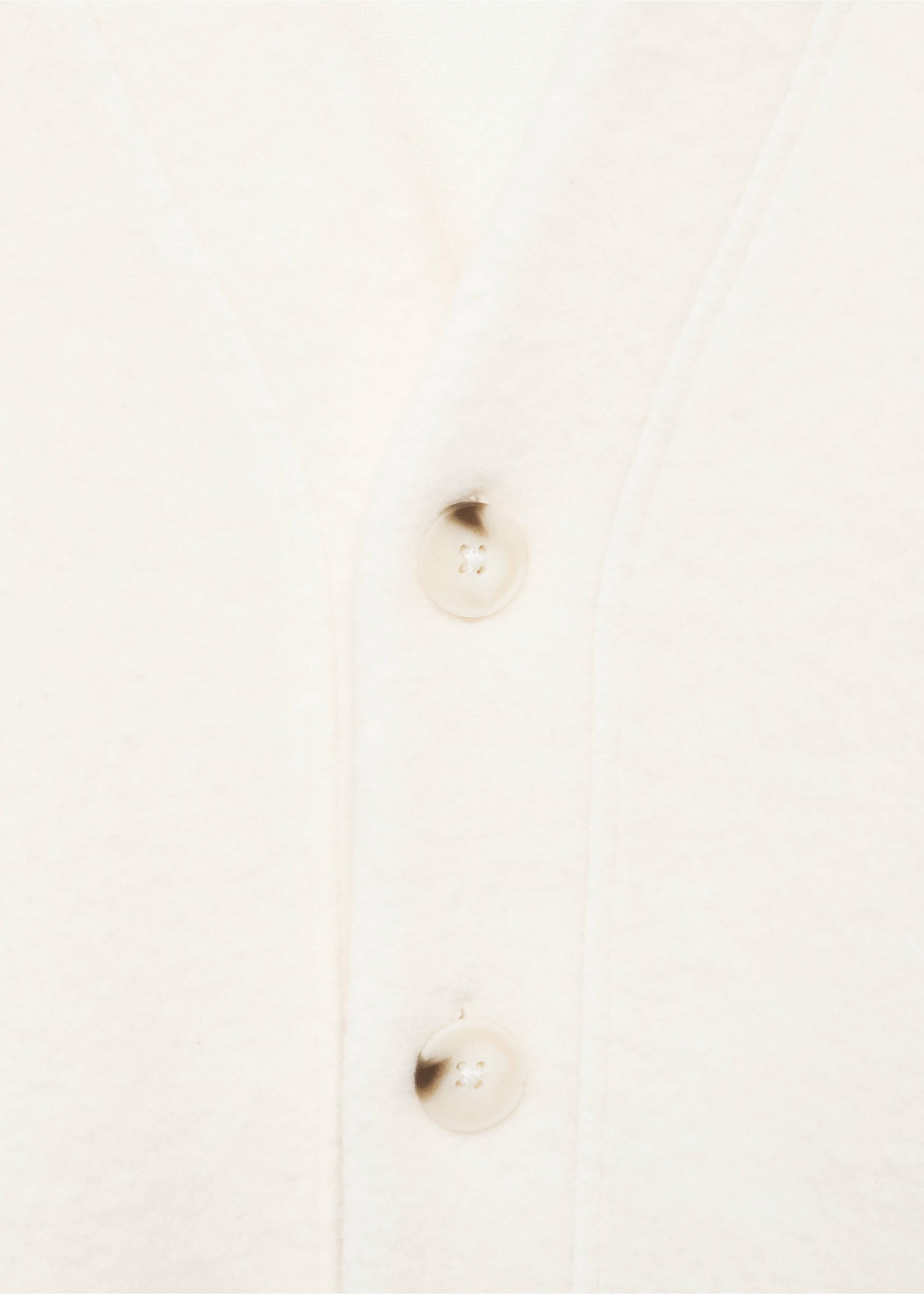 Cardigan coton laine boutons - Détail de l'article 8, Ivoire. Ref: 17024113-00.