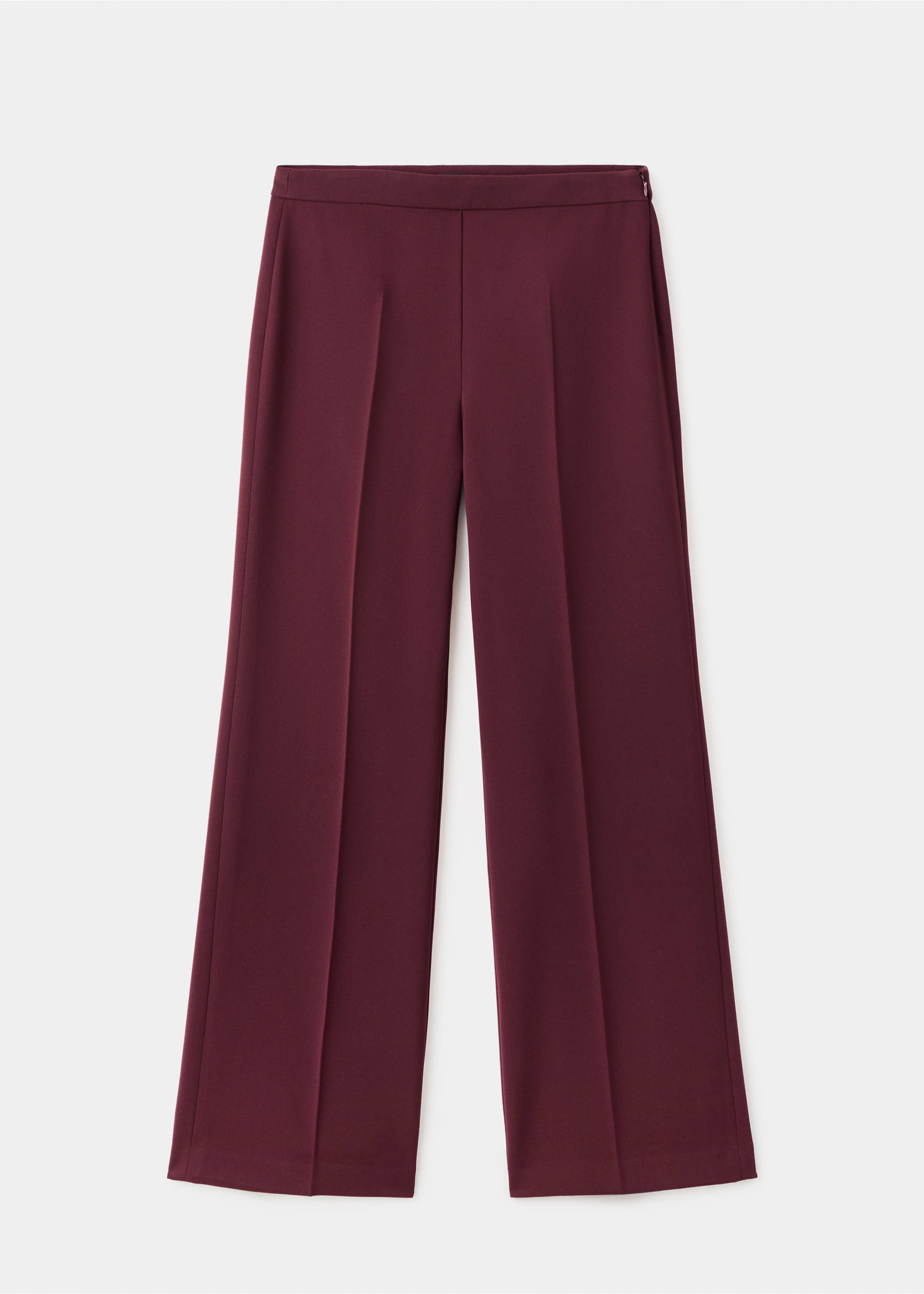 Pantalon de costume droit taille normale - Article sans modèle, Grenat. Ref: 17024119-00.