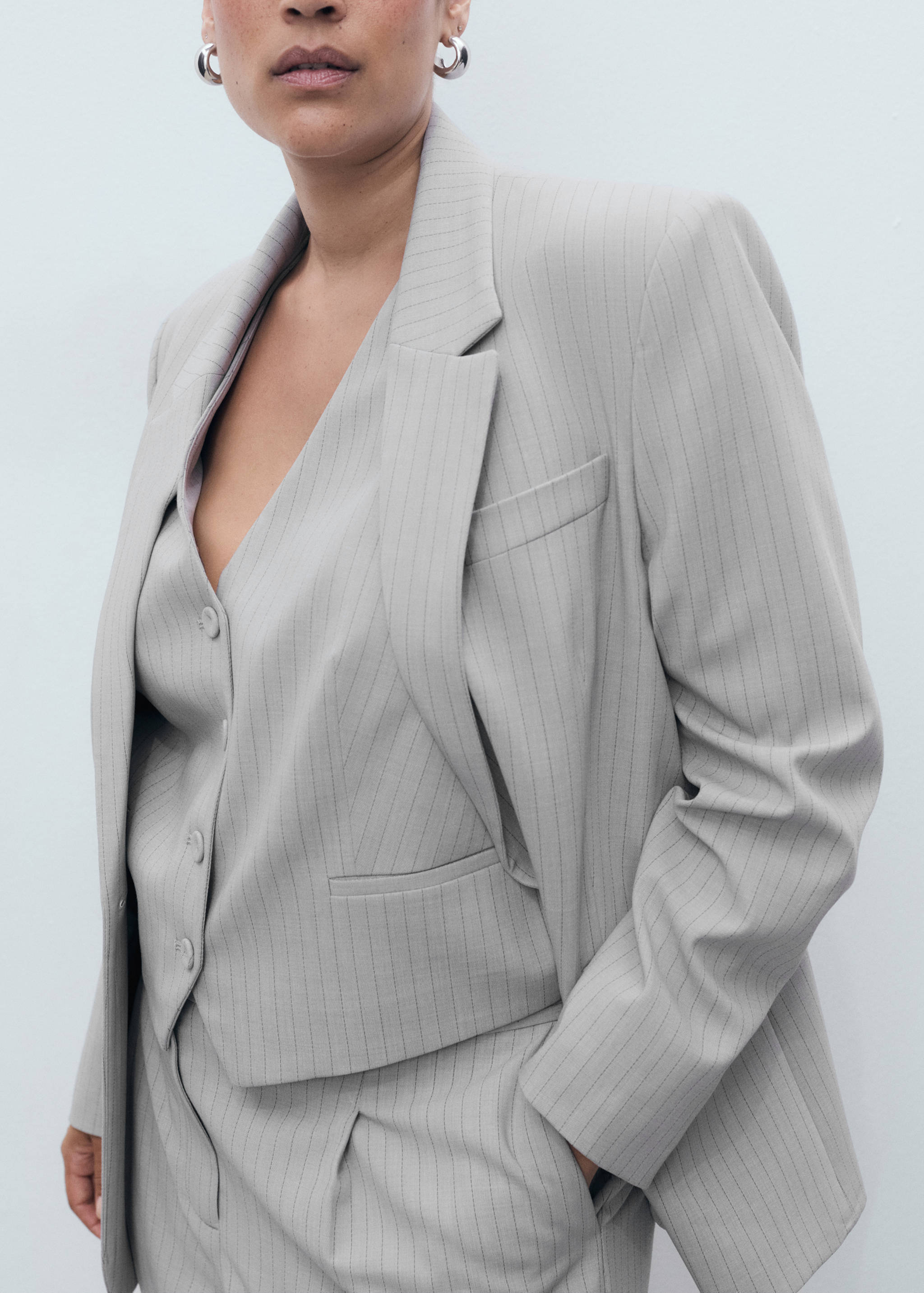 Pinstriped suit waistcoat - Details of the article 5