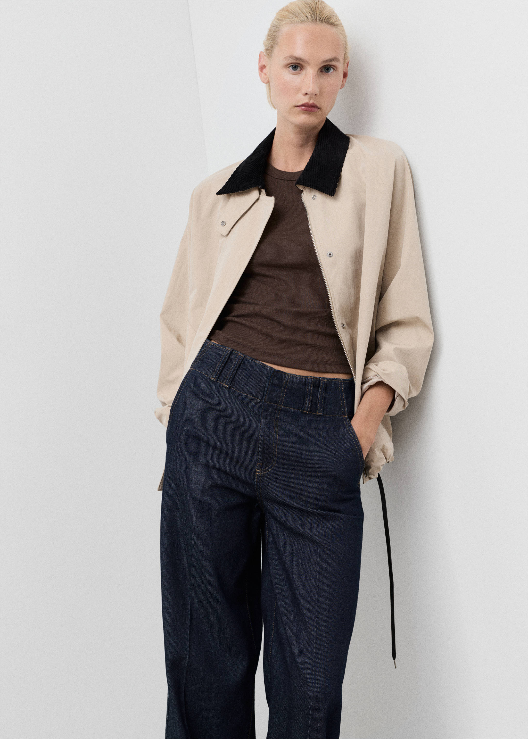 Pantalons texans wide leg travetes - Detall de l'article 1, Blau. Ref: 17024124-00.