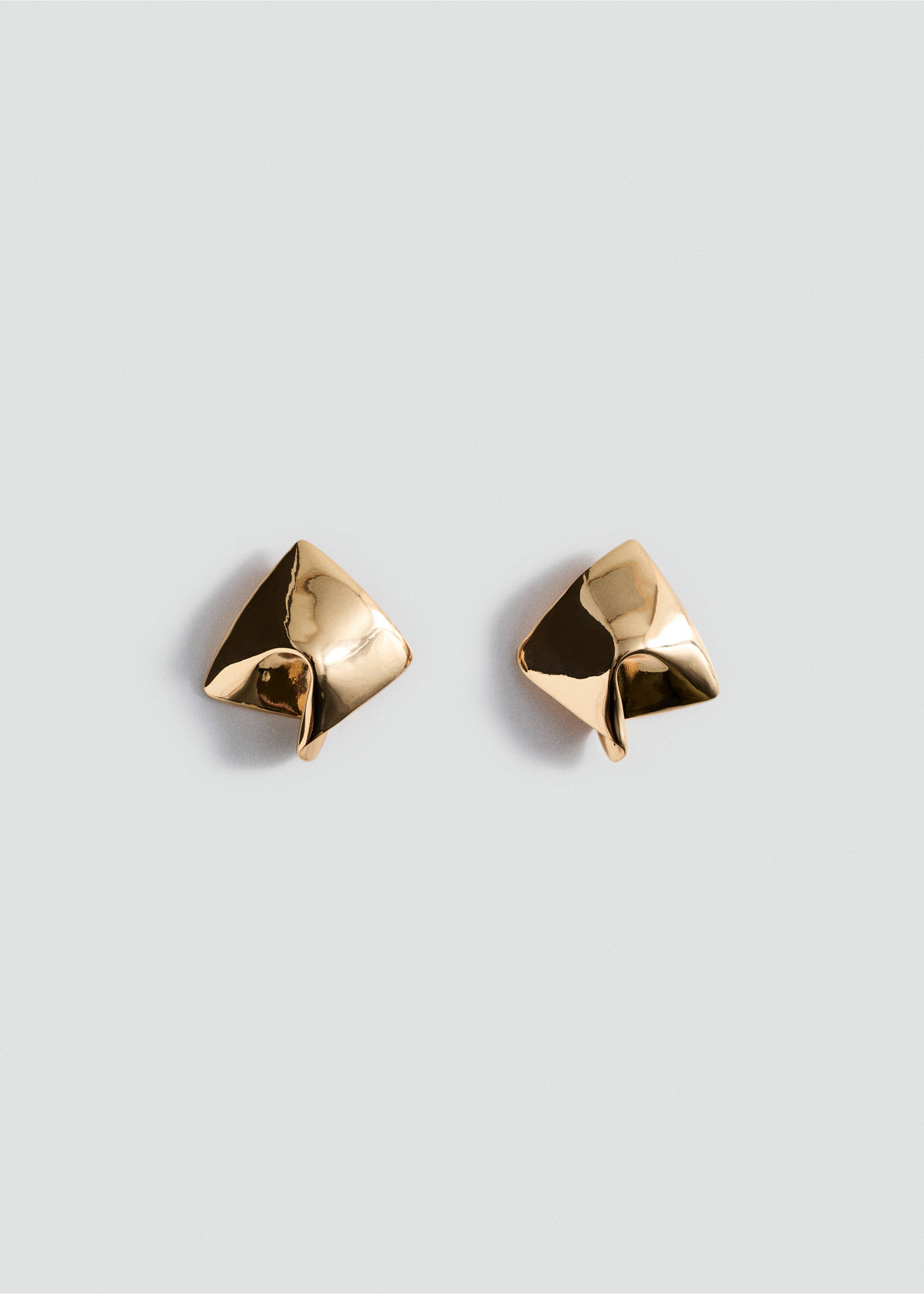 Irregular metallic earrings - Article without model, Gold. Ref: 17024130-00.