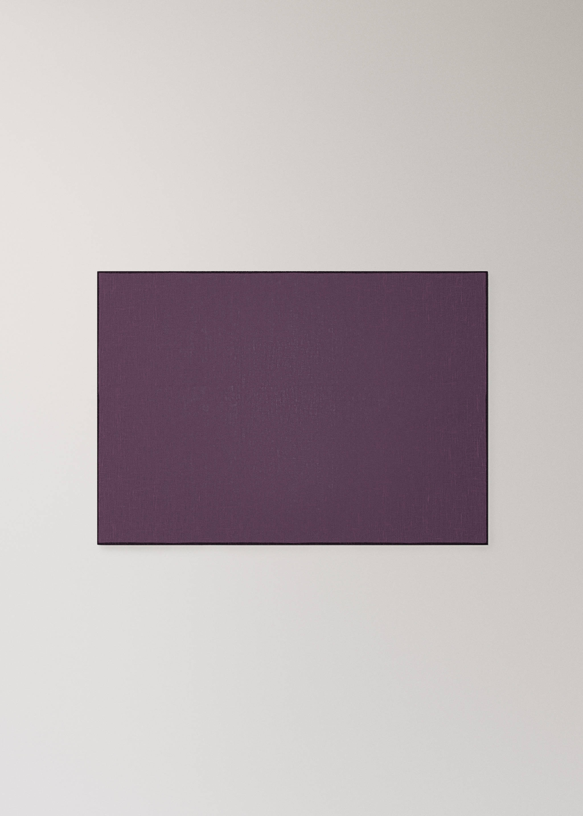Dark purple rectangular placemat.