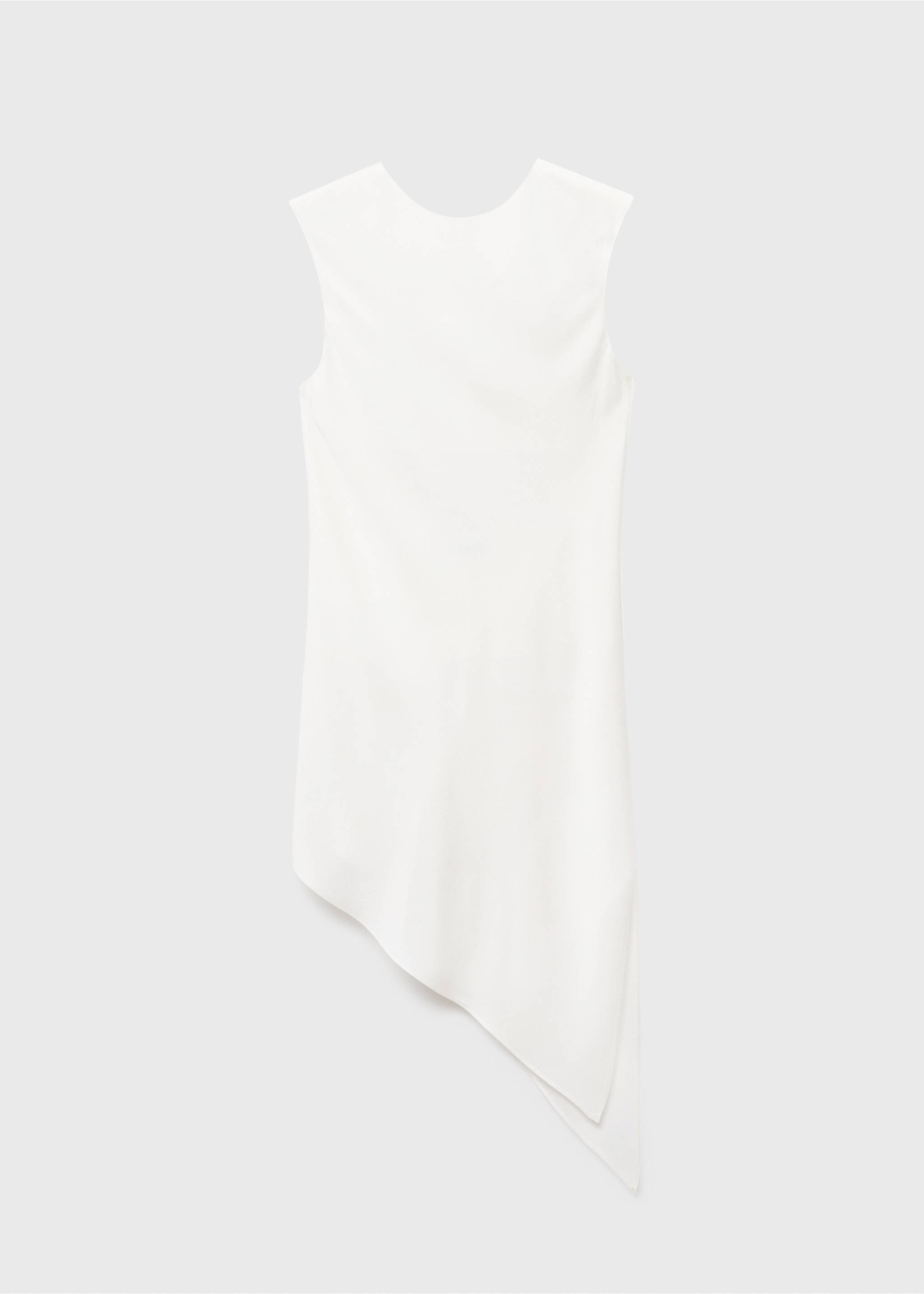 Asymmetrical satin top - Article without model, White. Ref: 17024148-00.