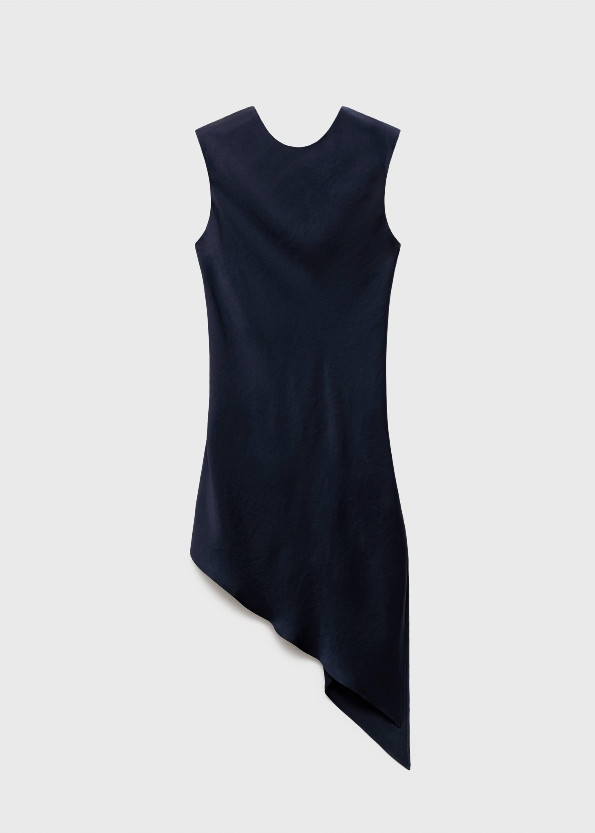 Asymmetrical satin top - Article without model, Navy. Ref: 17024148-00.