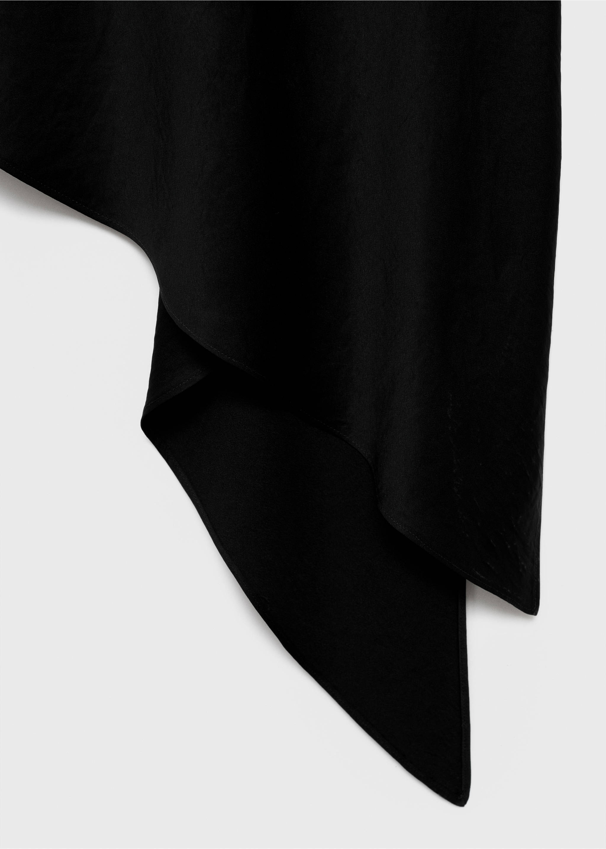 Asymmetrical satin top - Details of the article 0, Black. Ref: 17024148-00.