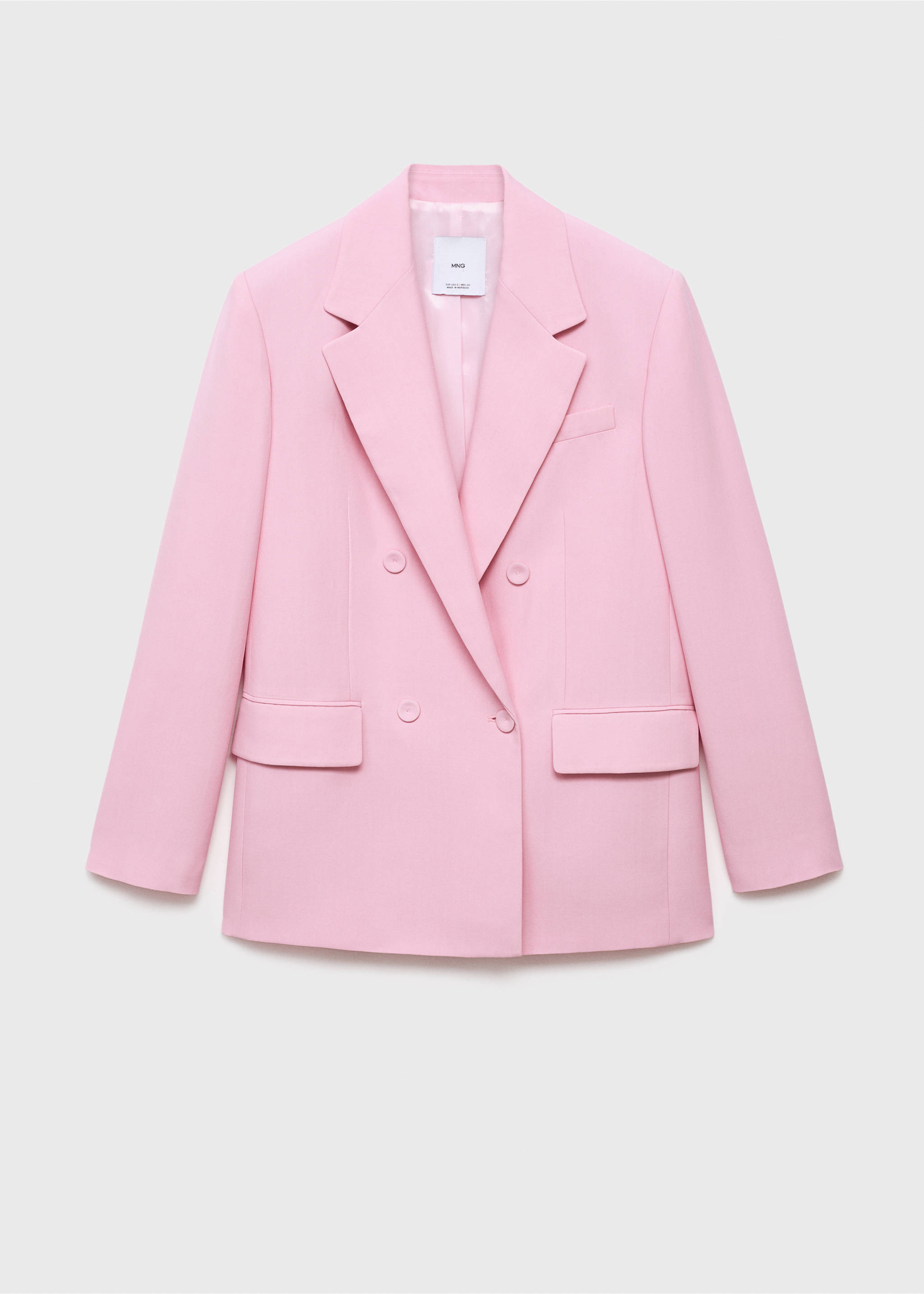 Double-breasted suit jacket - Article without model, Pink. Ref: 17024149-00.