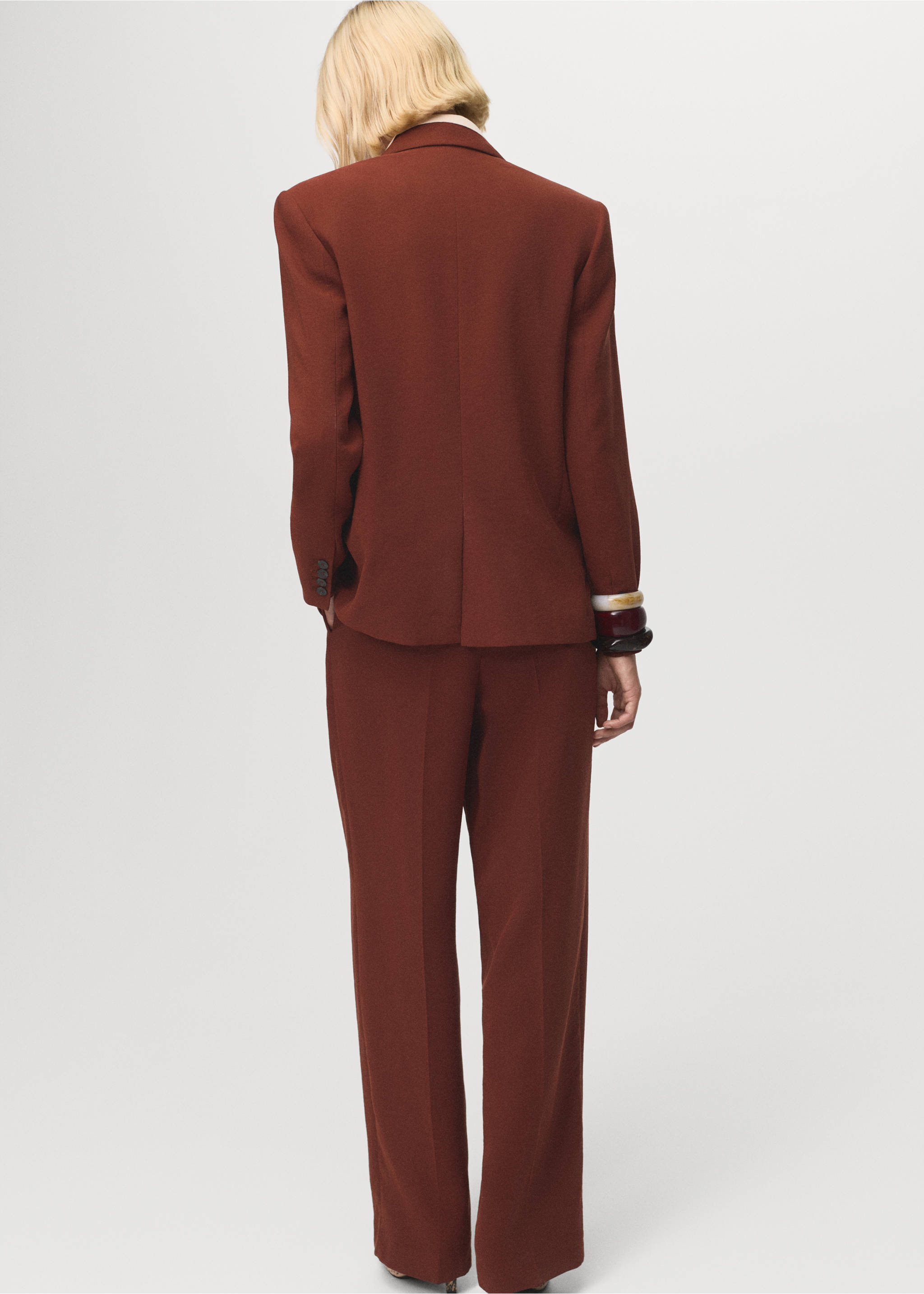 Blazer traje modal - Reverso del artículo, Naranja tostado. Ref: 17024150-00.