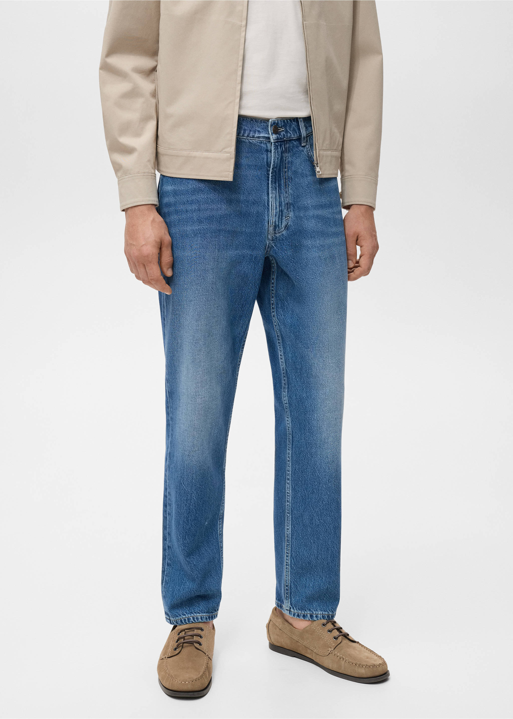 Lori tapered-fit jeans - Medium plane, Dark Blue. Ref: 17024417-00.