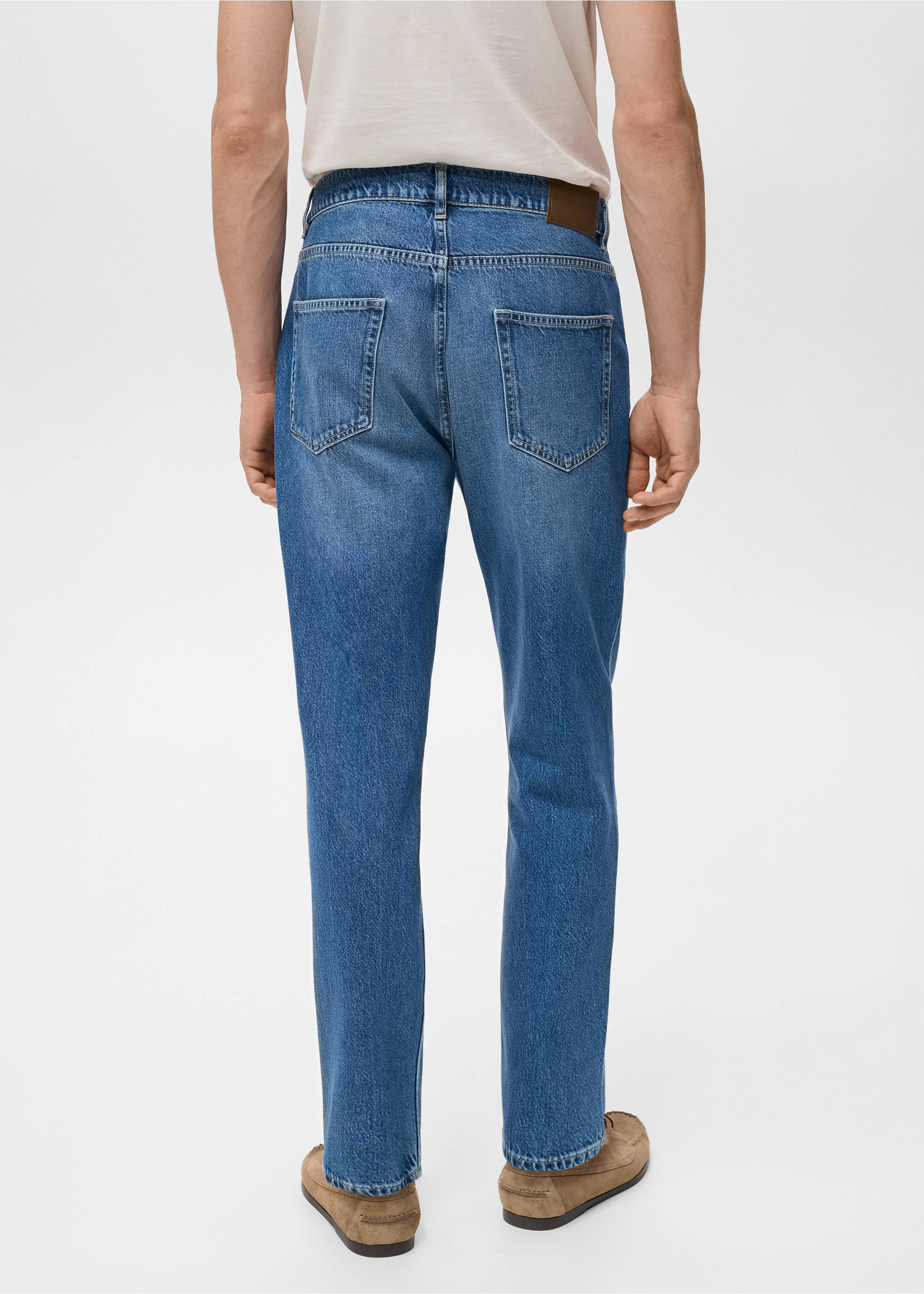 Lori tapered-fit jeans - Details of the article 1, Dark Blue. Ref: 17024417-00.