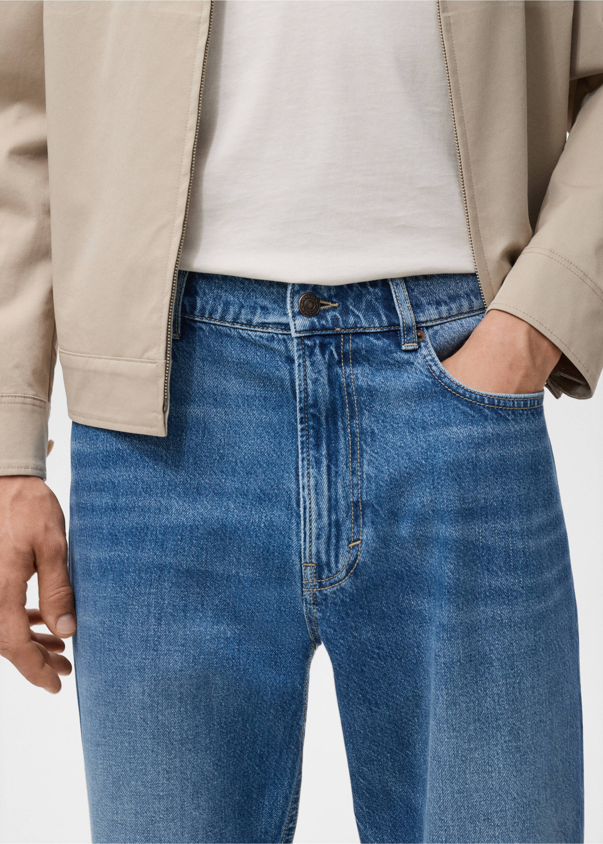 Lori tapered-fit jeans - Details of the article 3, Dark Blue. Ref: 17024417-00.