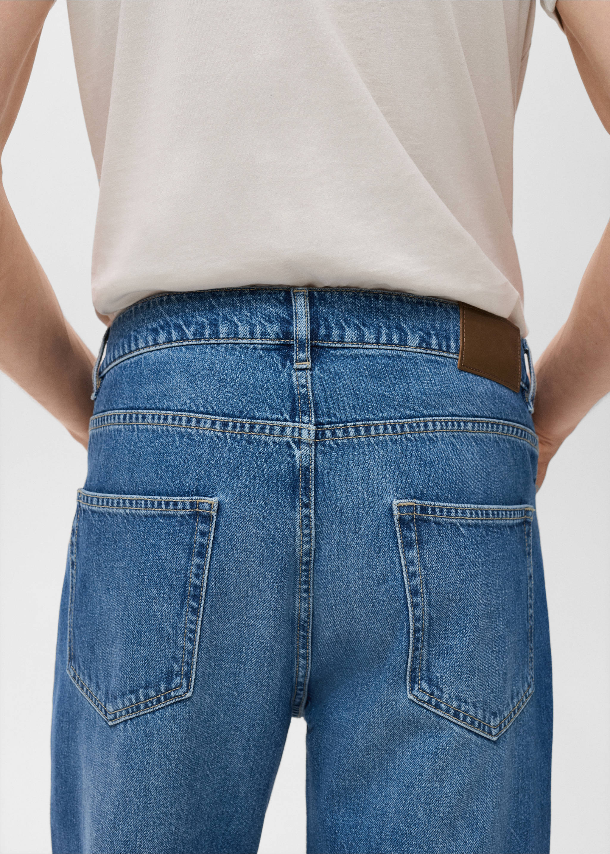 Lori tapered-fit jeans - Details of the article 2, Dark Blue. Ref: 17024417-00.