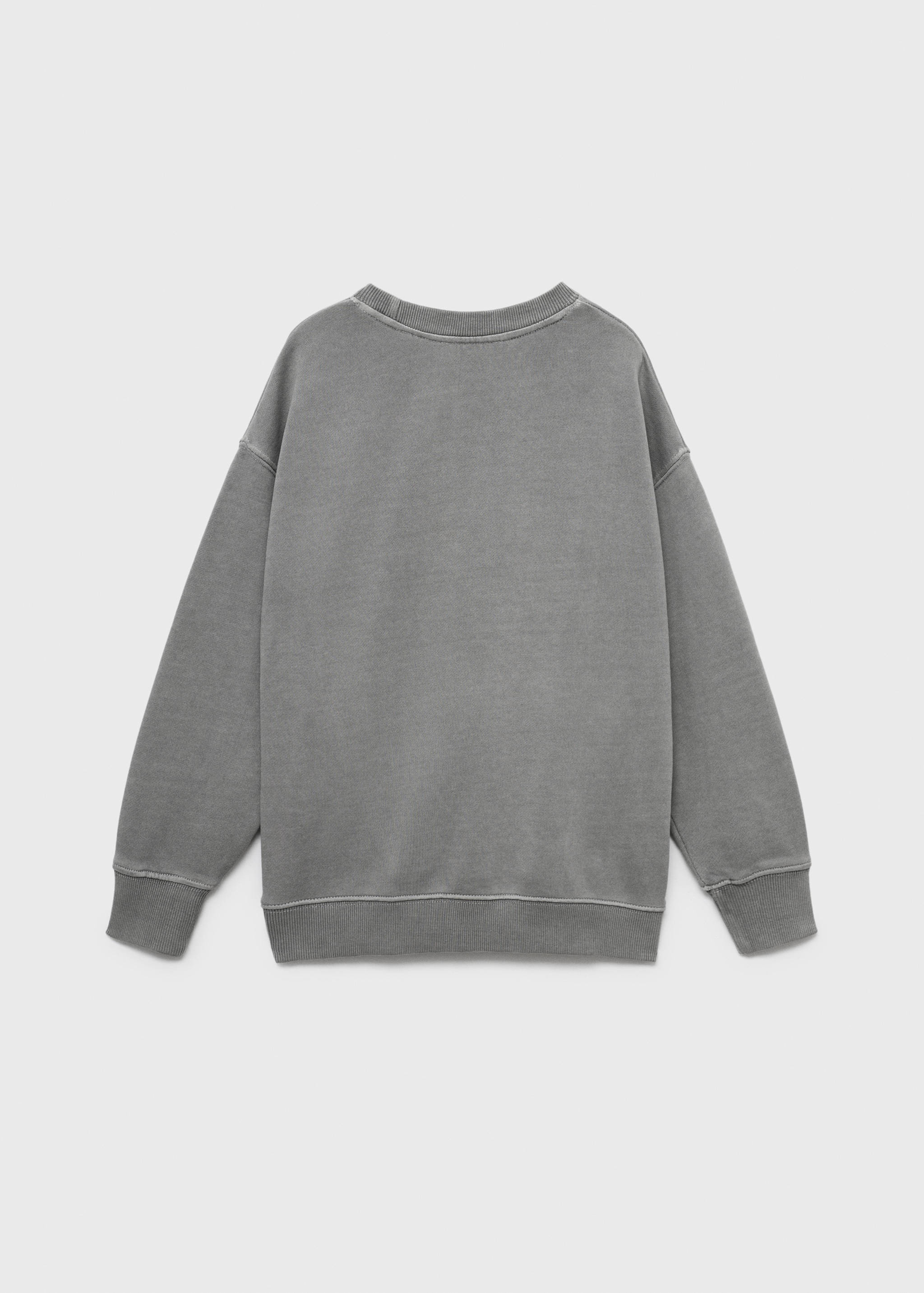 Grey children's sweatshirt, back view