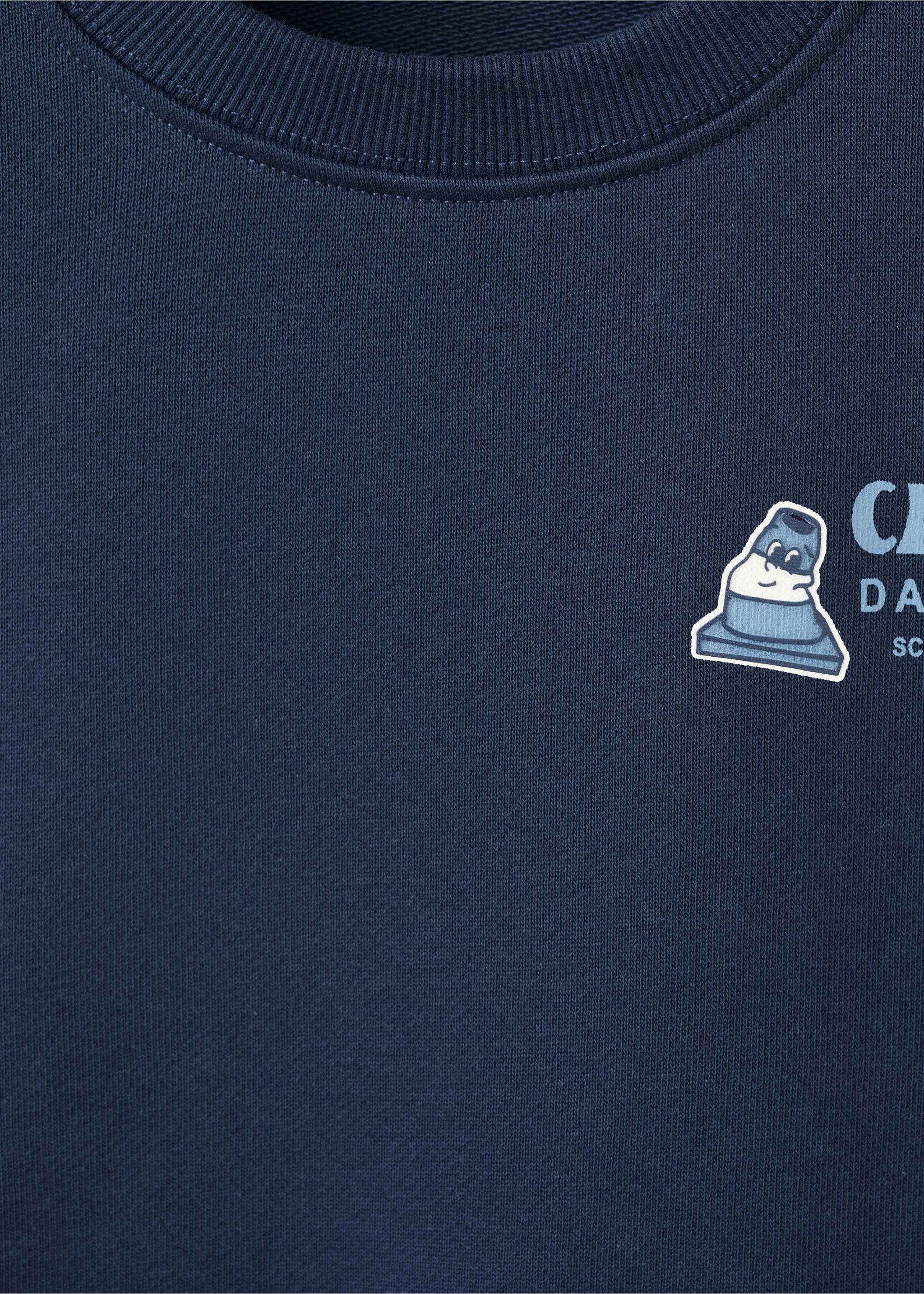 Printed cotton sweatshirt - Details of the article 8, Navy. Ref: 17024420-00.
