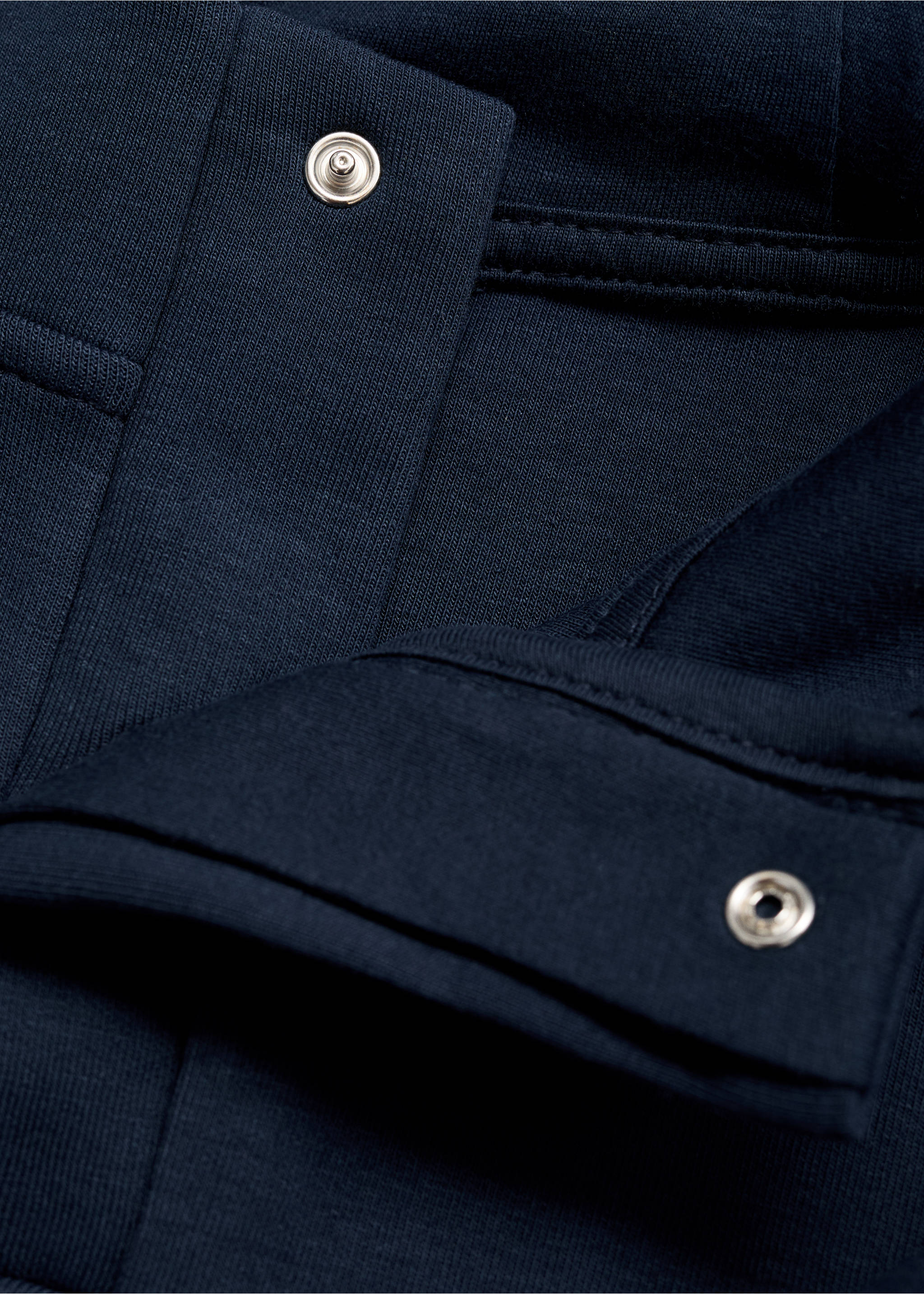 Interlocking cotton sweatshirt - Details of the article 8, Navy. Ref: 17024421-00.