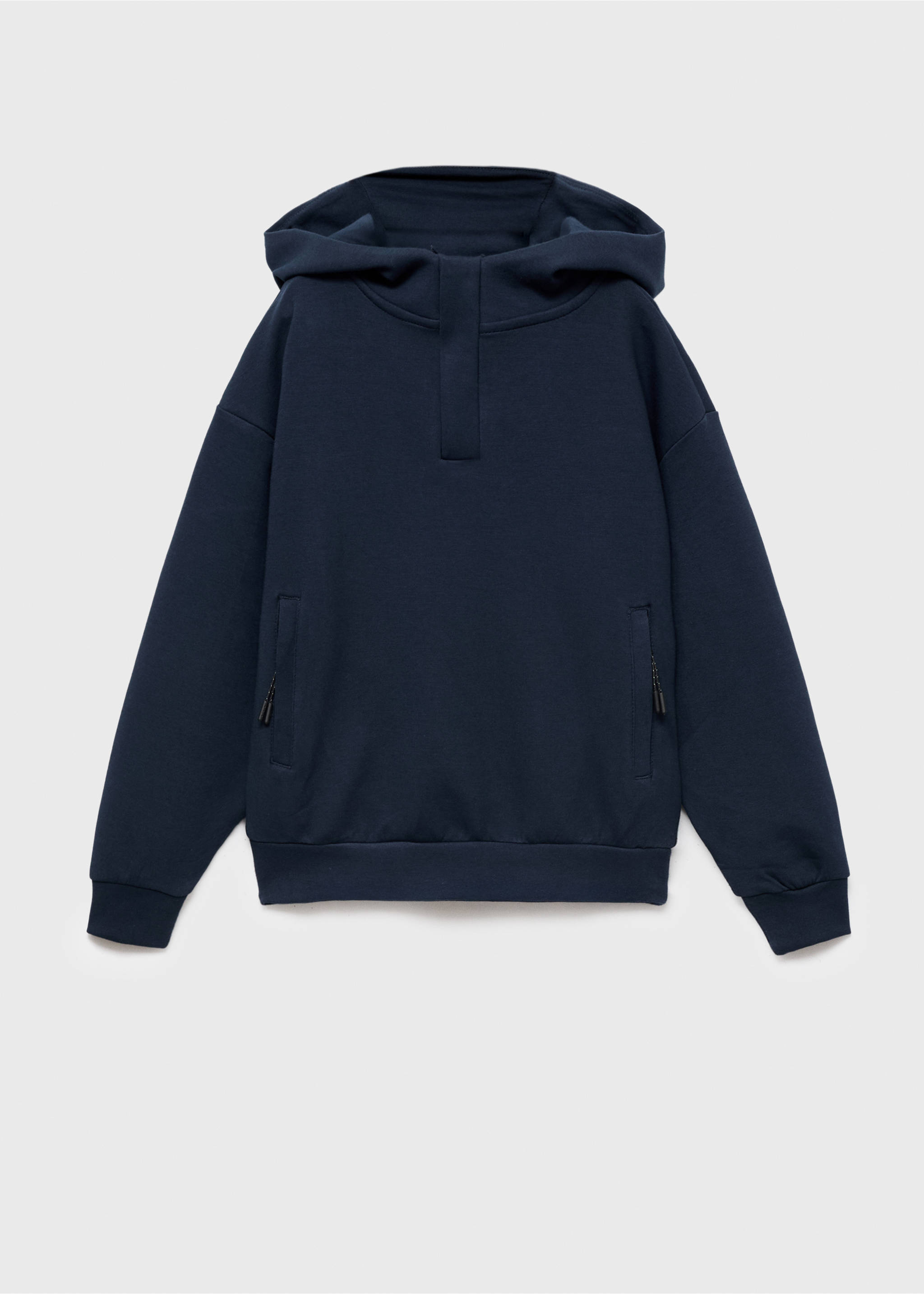 Interlocking cotton sweatshirt - Article without model, Navy. Ref: 17024421-00.