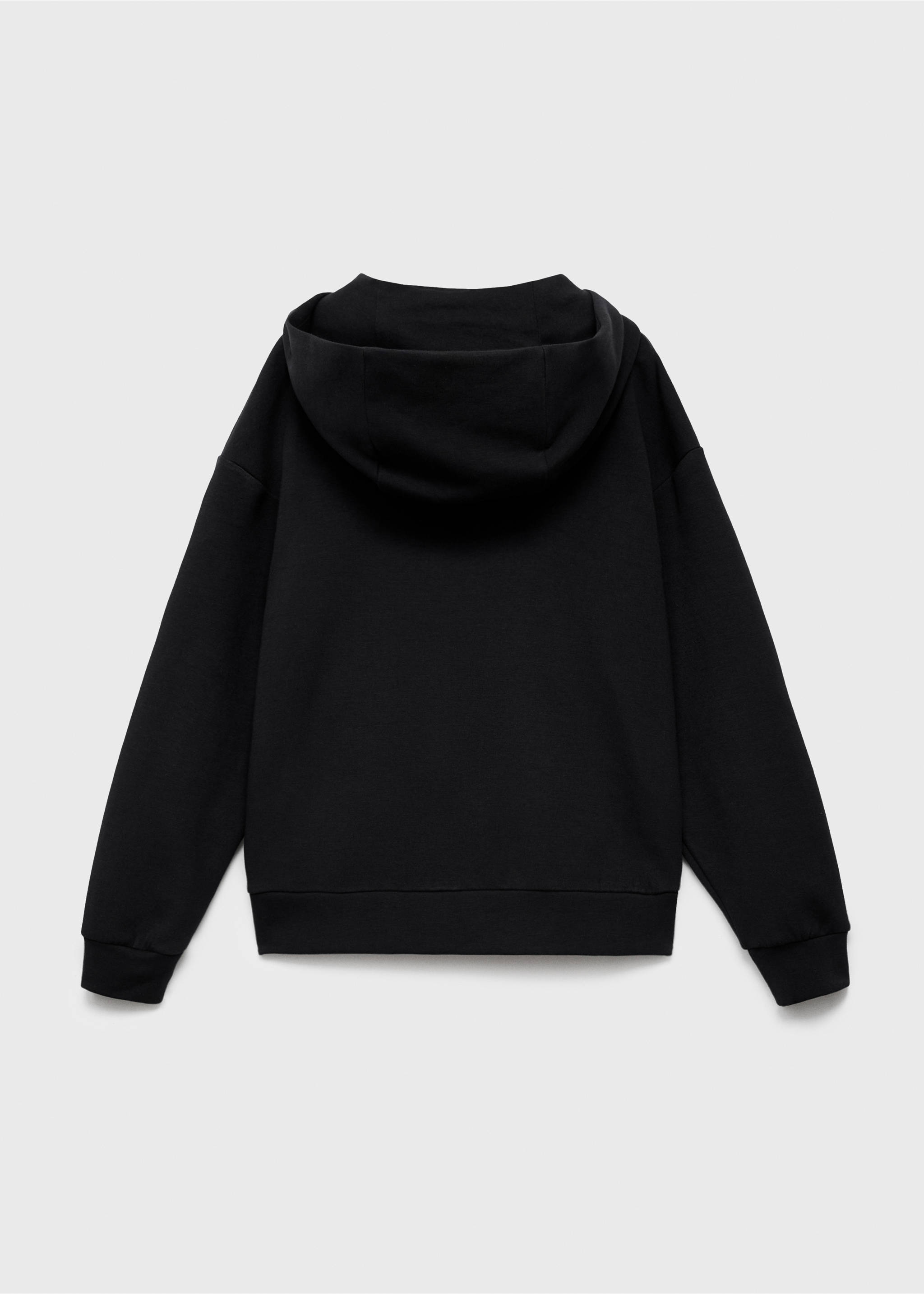 Interlocking cotton sweatshirt - Reverse of the article, Black. Ref: 17024421-00.