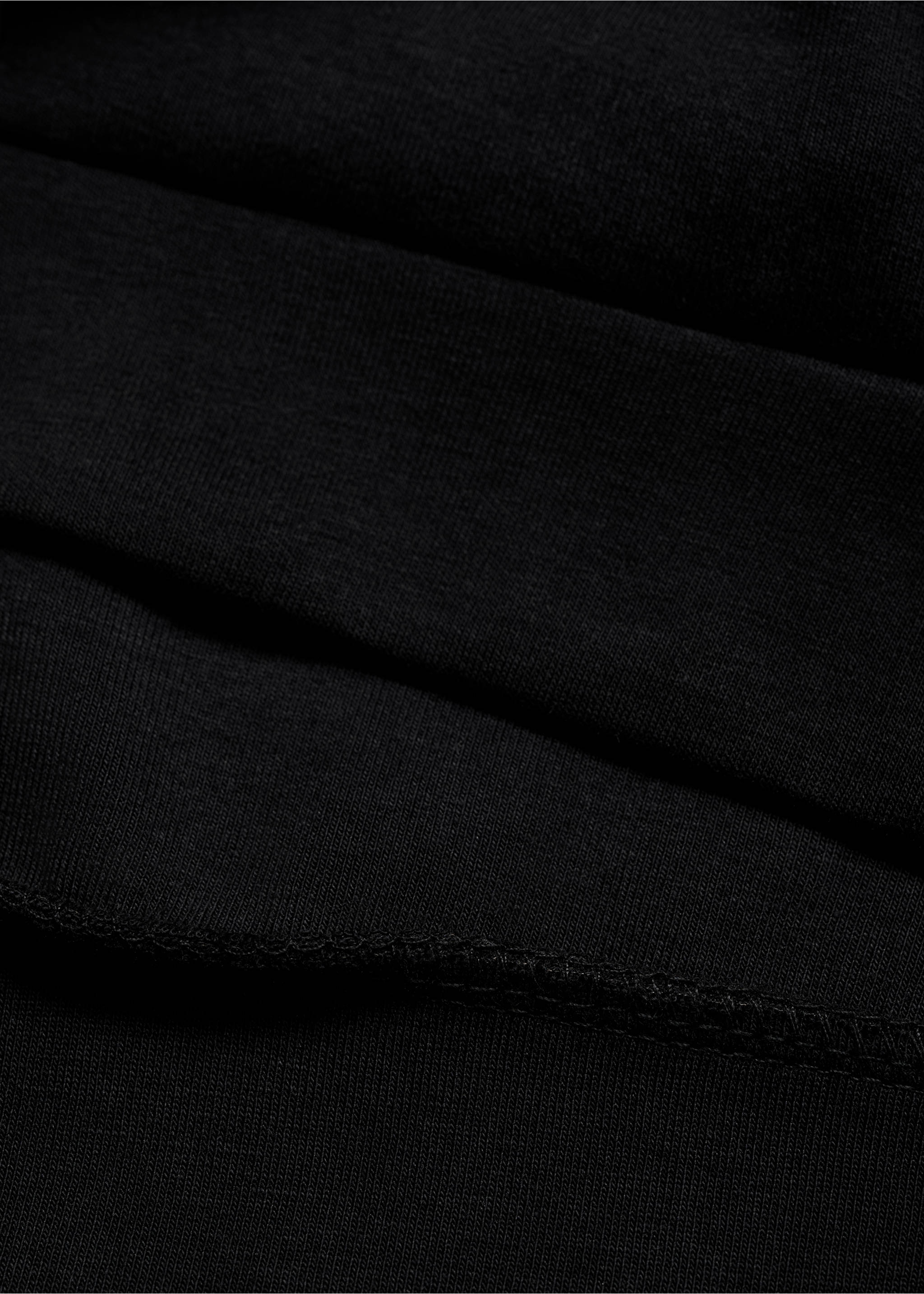 Interlocking cotton sweatshirt - Details of the article 8, Black. Ref: 17024421-00.