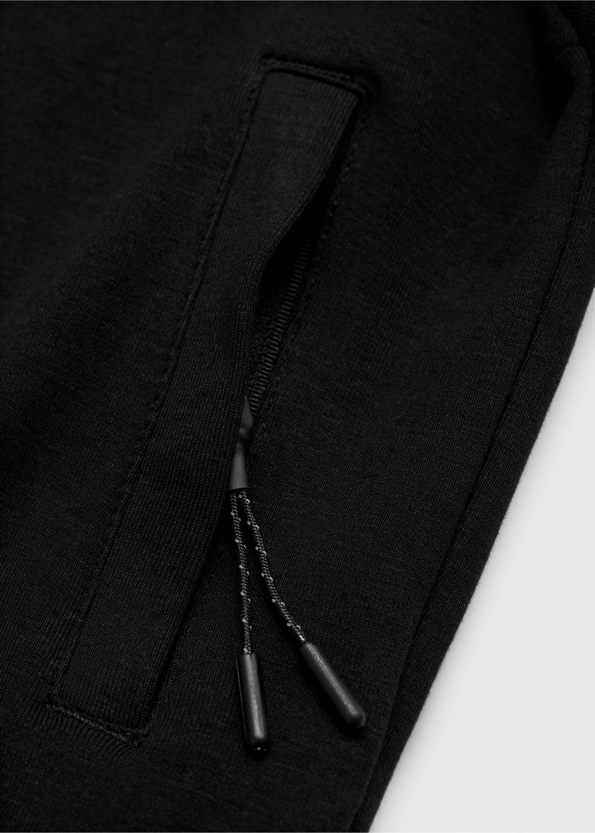 Interlocking cotton sweatshirt - Details of the article 0, Black. Ref: 17024421-00.