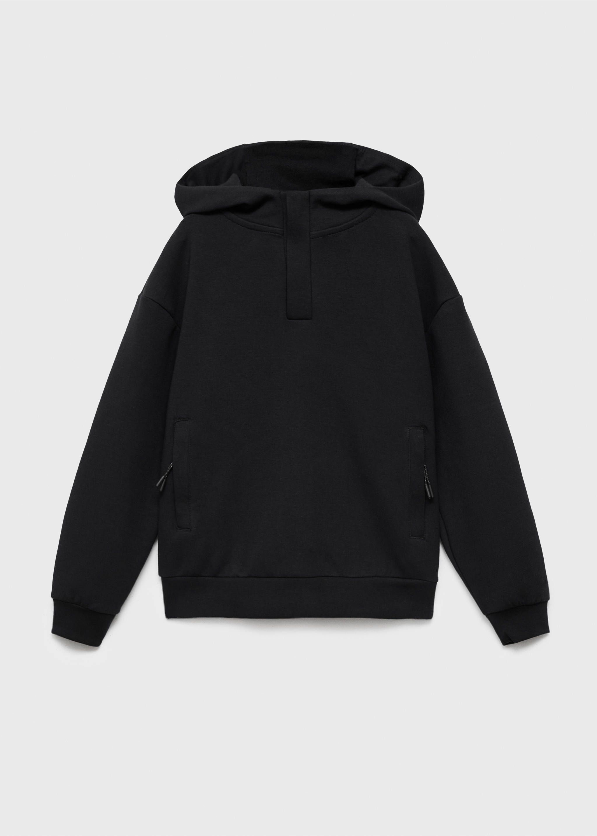 Interlocking cotton sweatshirt - Article without model, Black. Ref: 17024421-00.