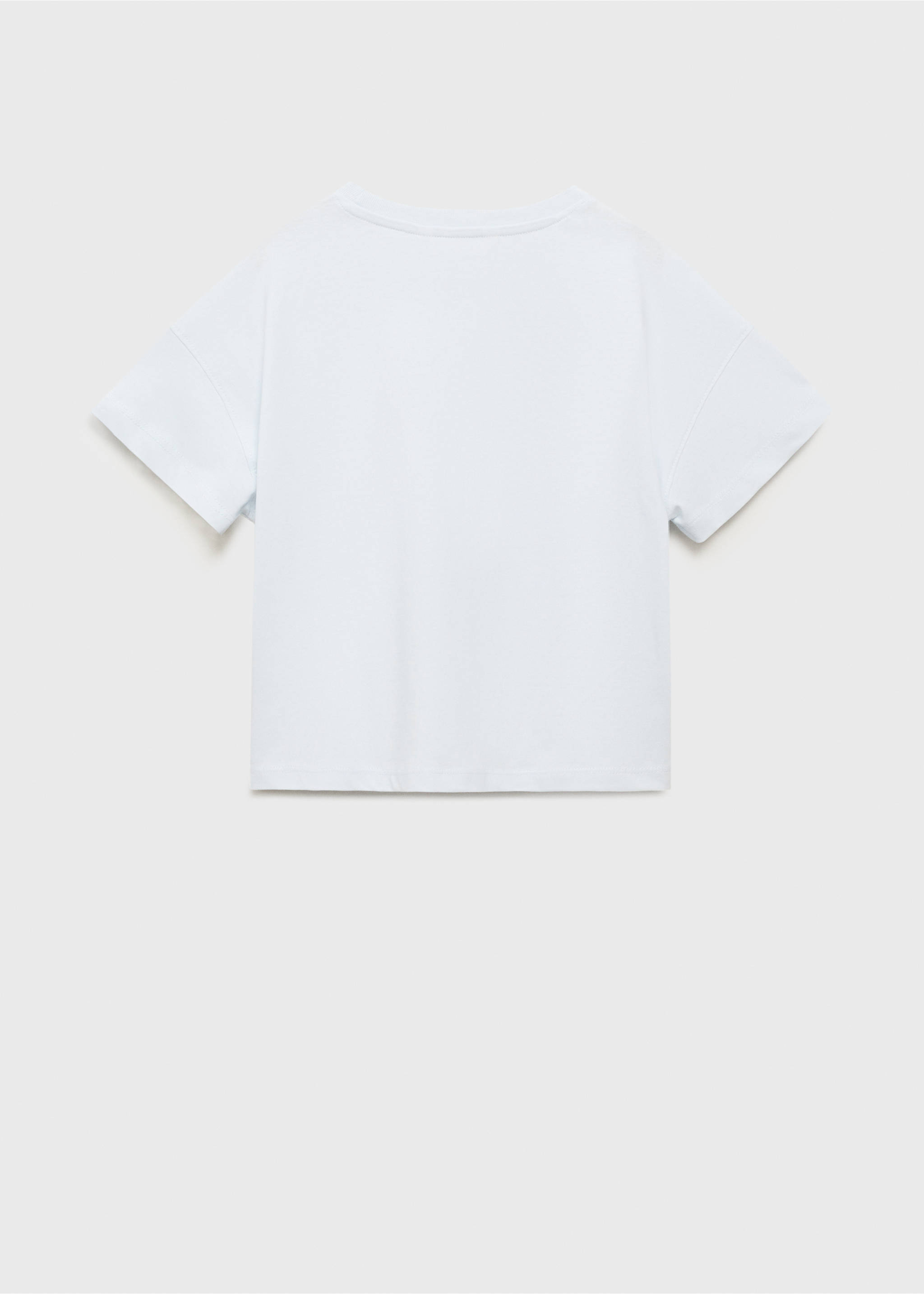 T-shirt manches courtes brodé - Verso de l’article, Bleu ciel. Ref: 17024422-00.