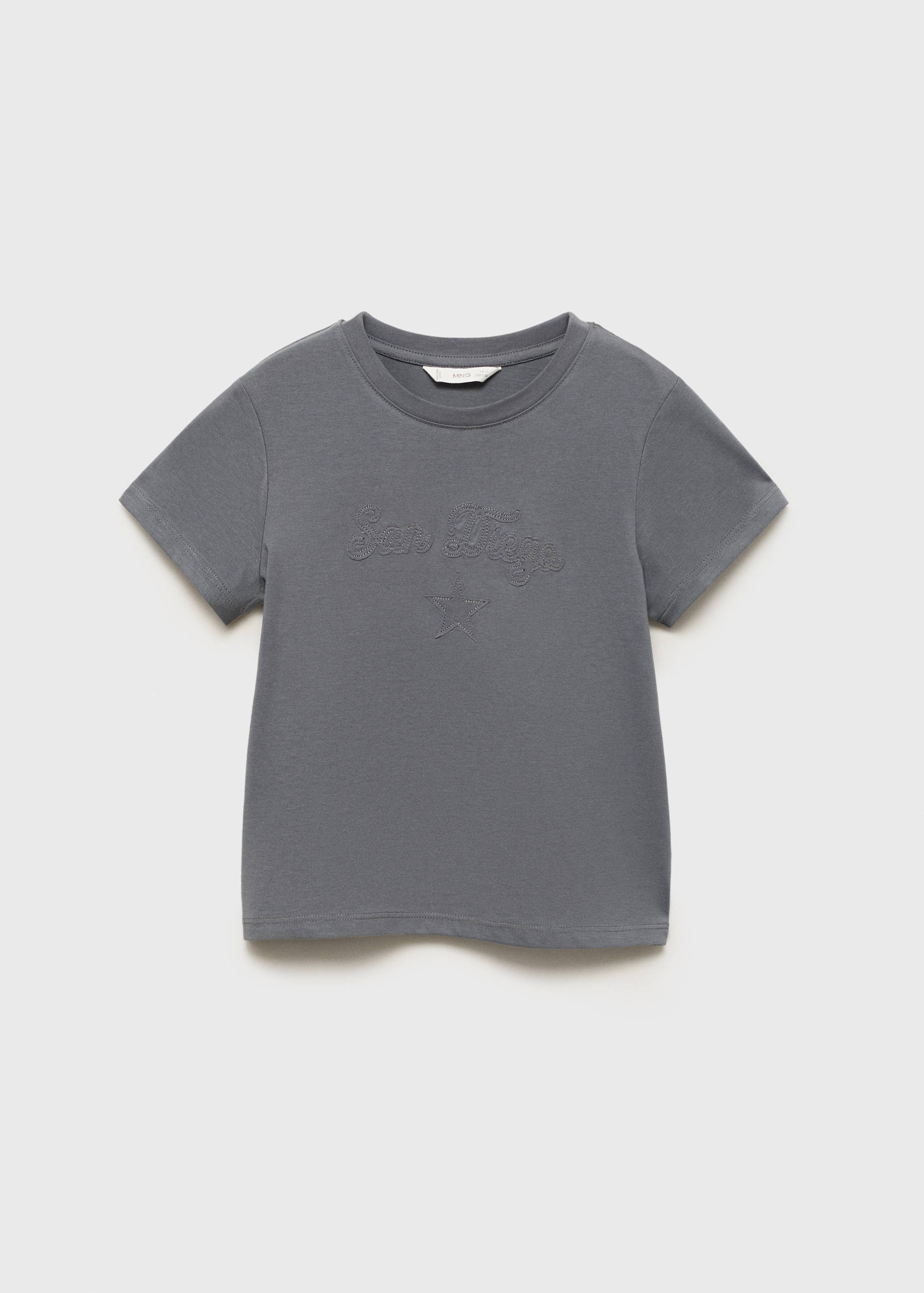 Embroidered cotton T-shirt - Article without model