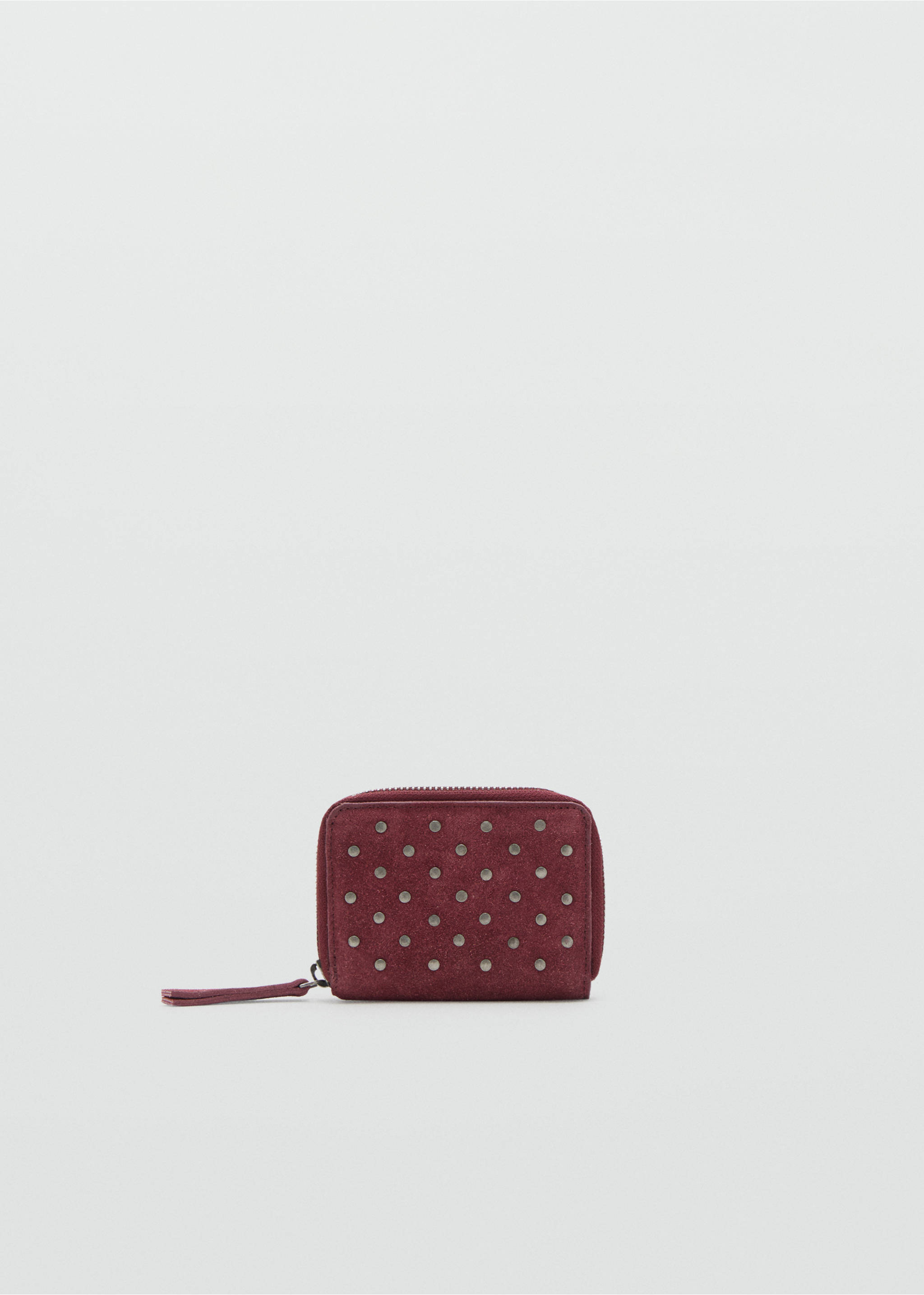 Studded leather purse - Article without model, Maroon. Ref: 17024427-00.