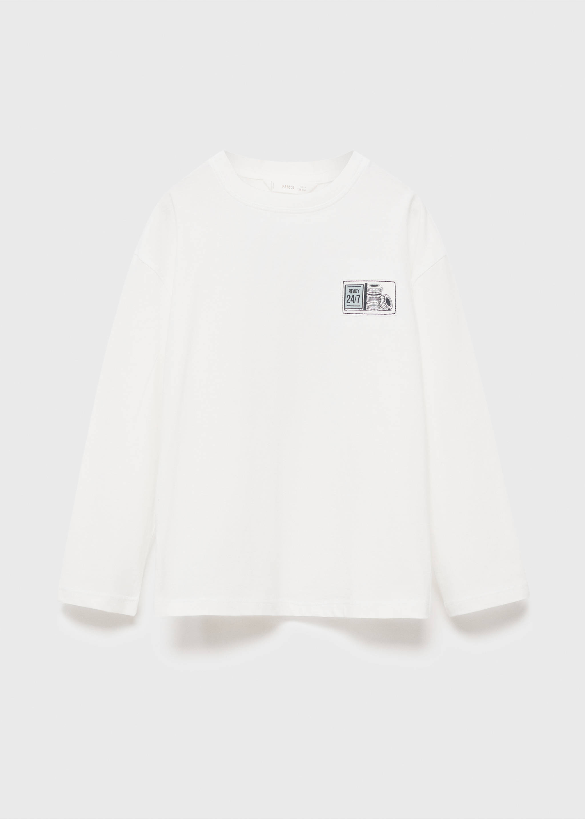Camiseta manga larga estampada - Artículo sin modelo, Blanco roto. Ref: 17024429-00.