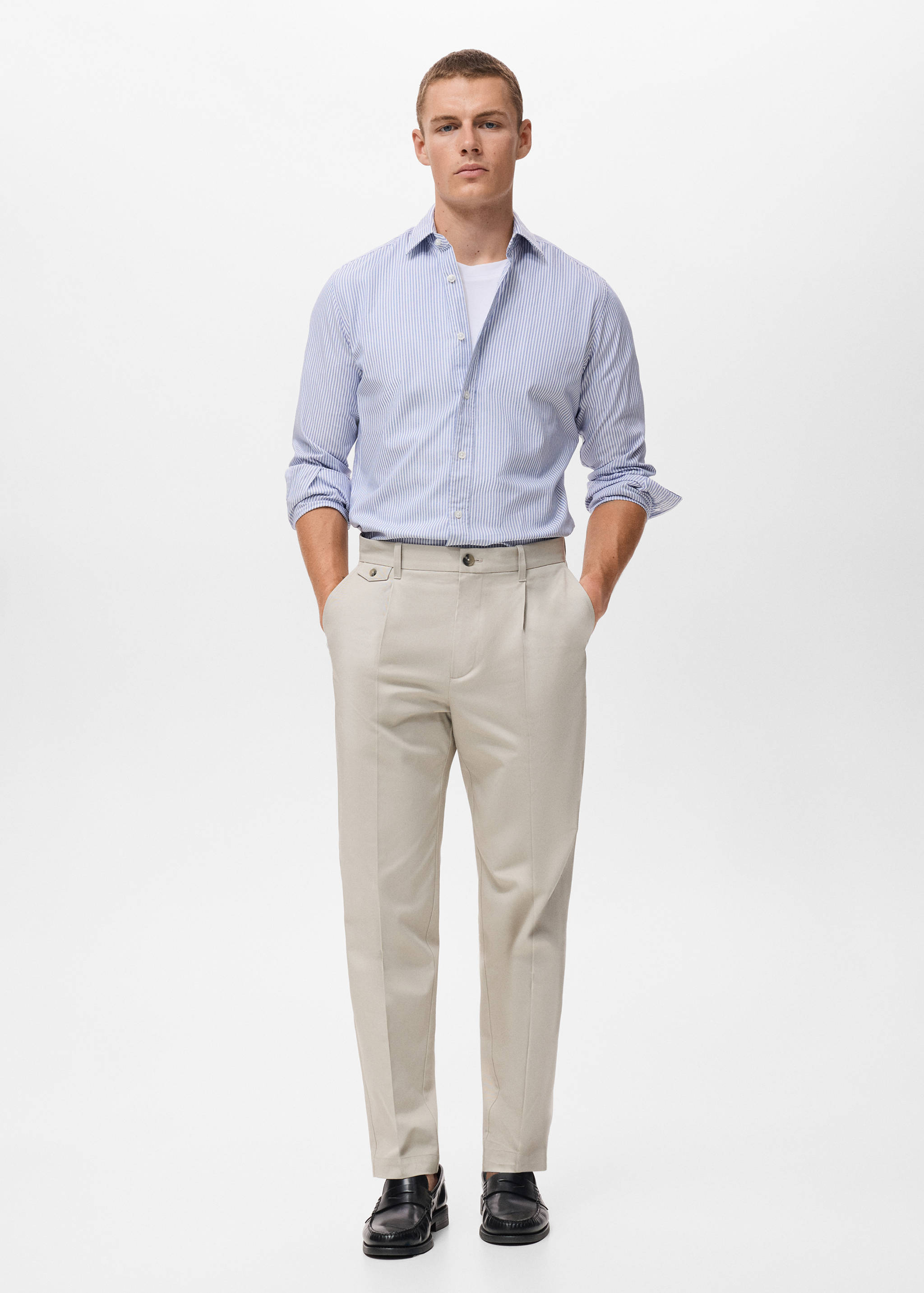 100% cotton striped shirt - General plane