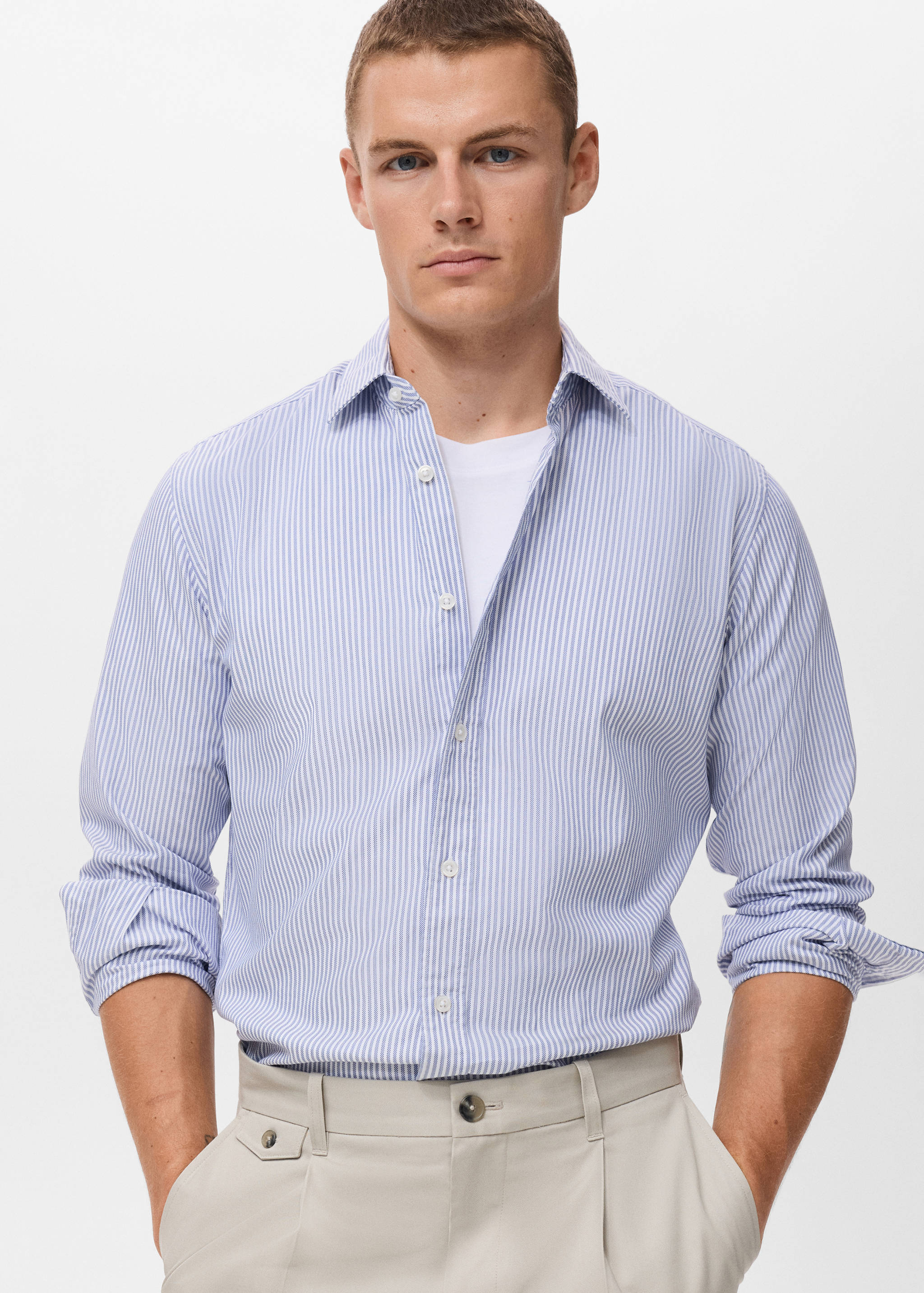 100% cotton striped shirt - Medium plane