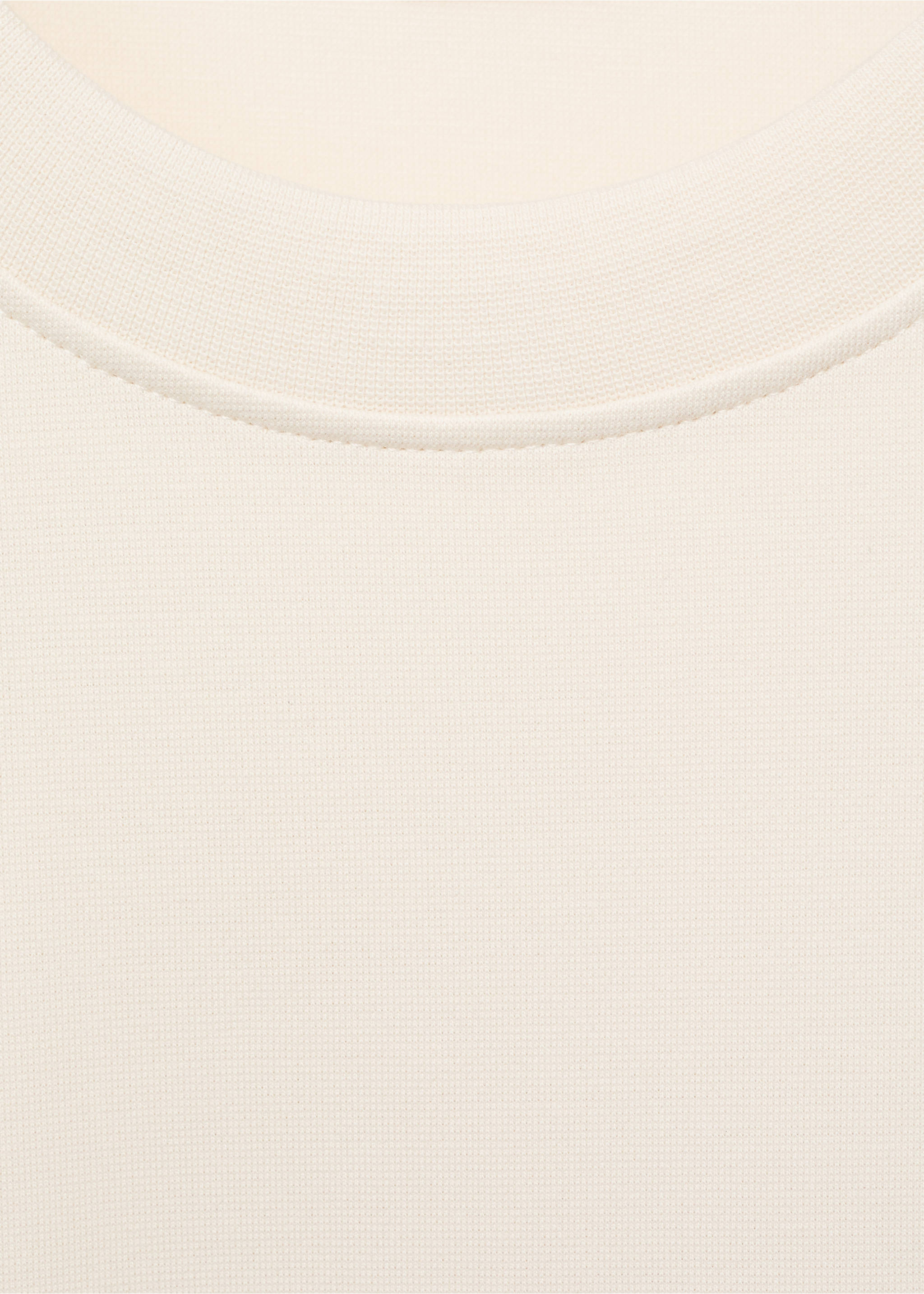 Relaxed-fit sweatshirt fabric t-shirt - Details of the article 8, Sand. Ref: 17024436-00.
