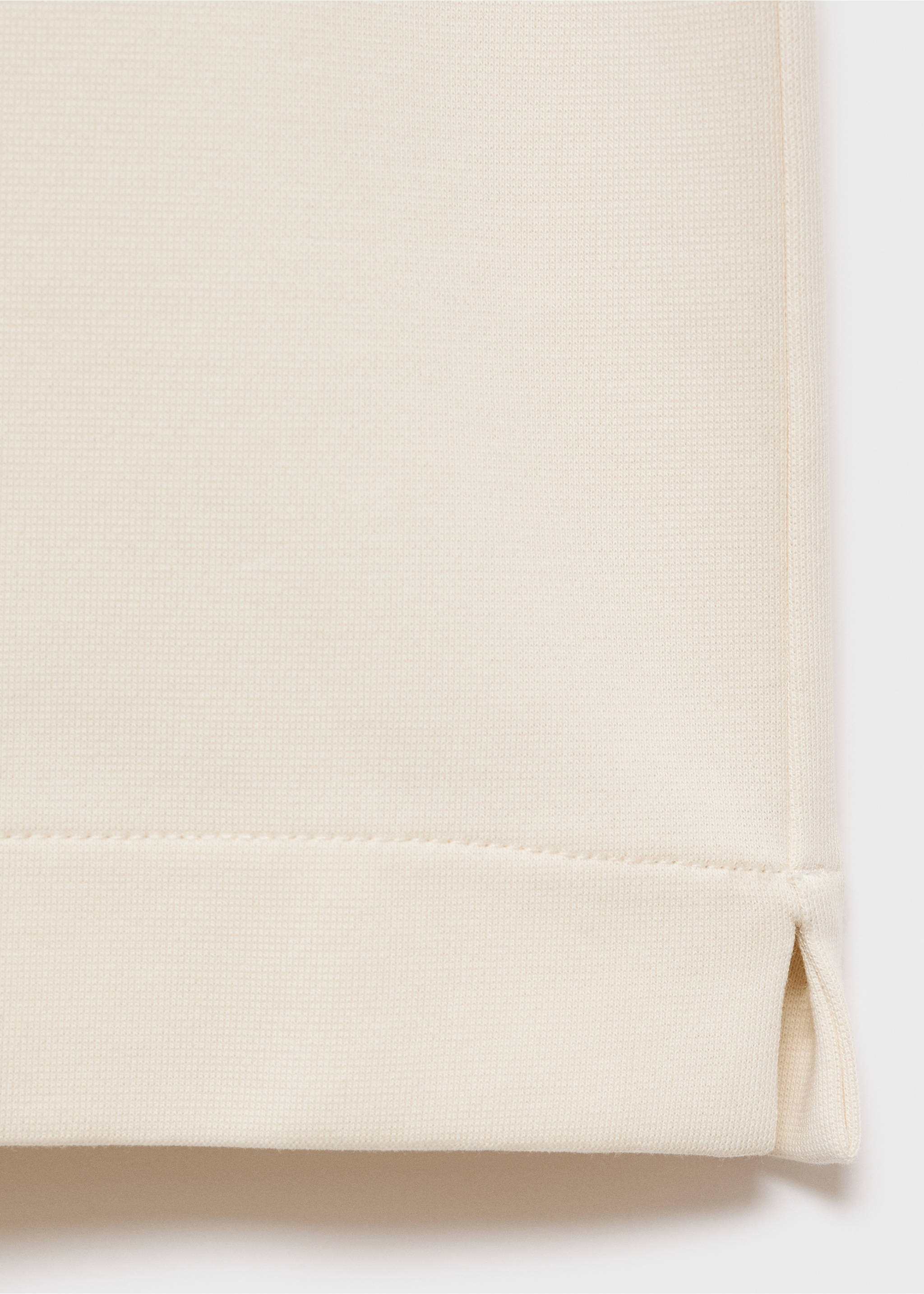 Relaxed-fit sweatshirt fabric t-shirt - Details of the article 0, Sand. Ref: 17024436-00.