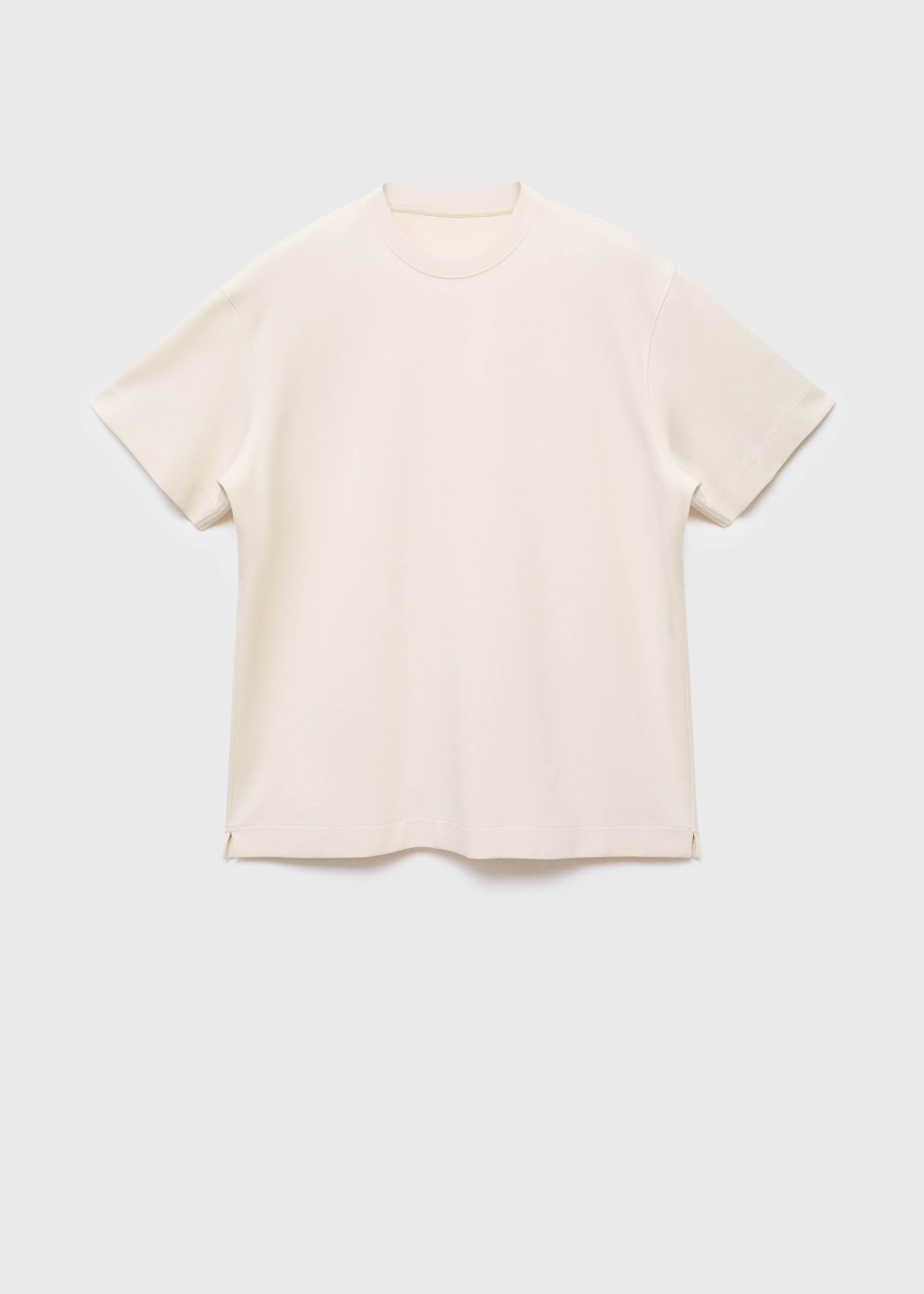 Relaxed-fit T-shirt van sweaterstof - Artikel zonder model