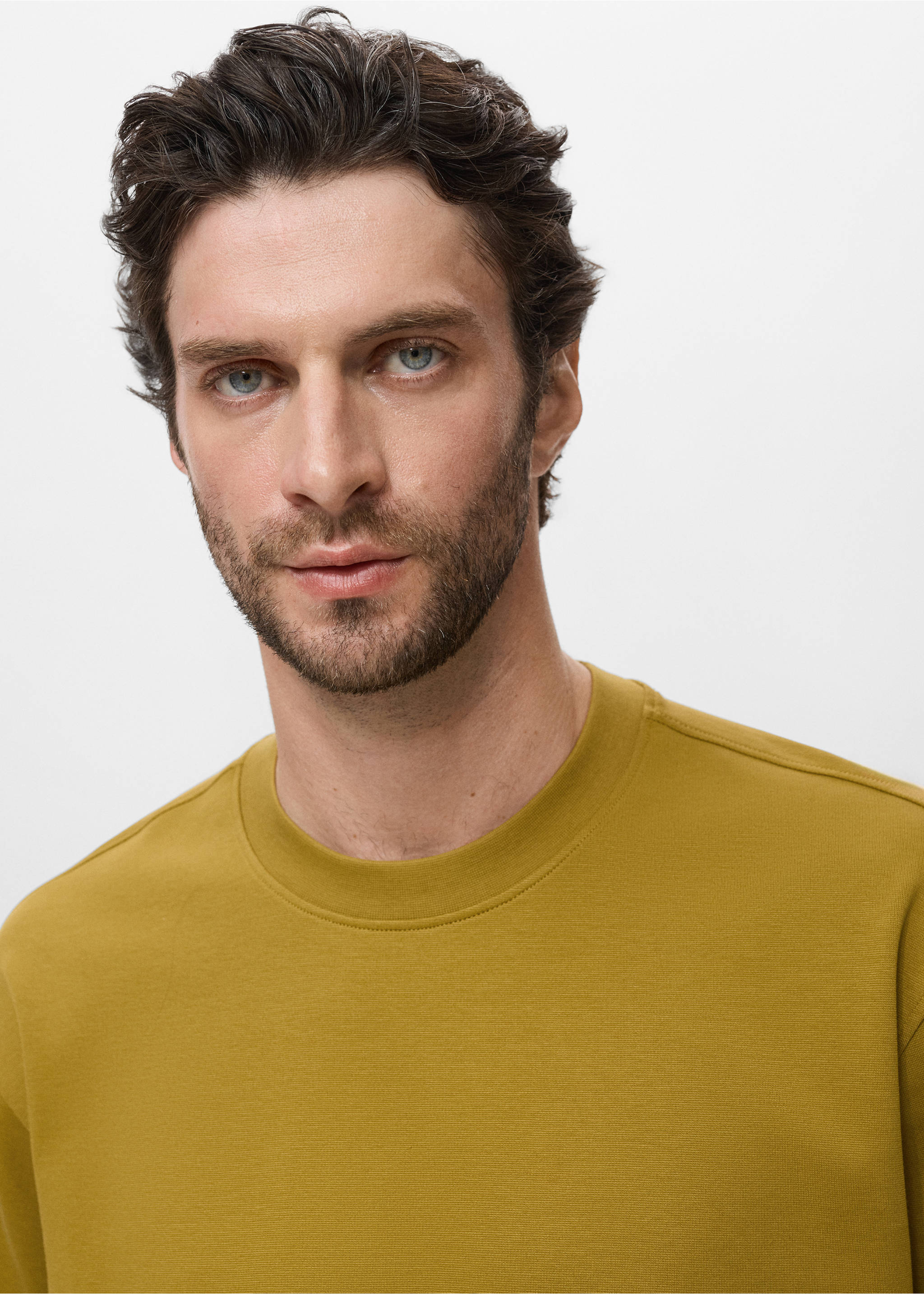 T-Shirt aus Sweatshirt-Stoff im Relaxed Fit - Detail des Artikels 1, Okker. Ref: 17024436-00.