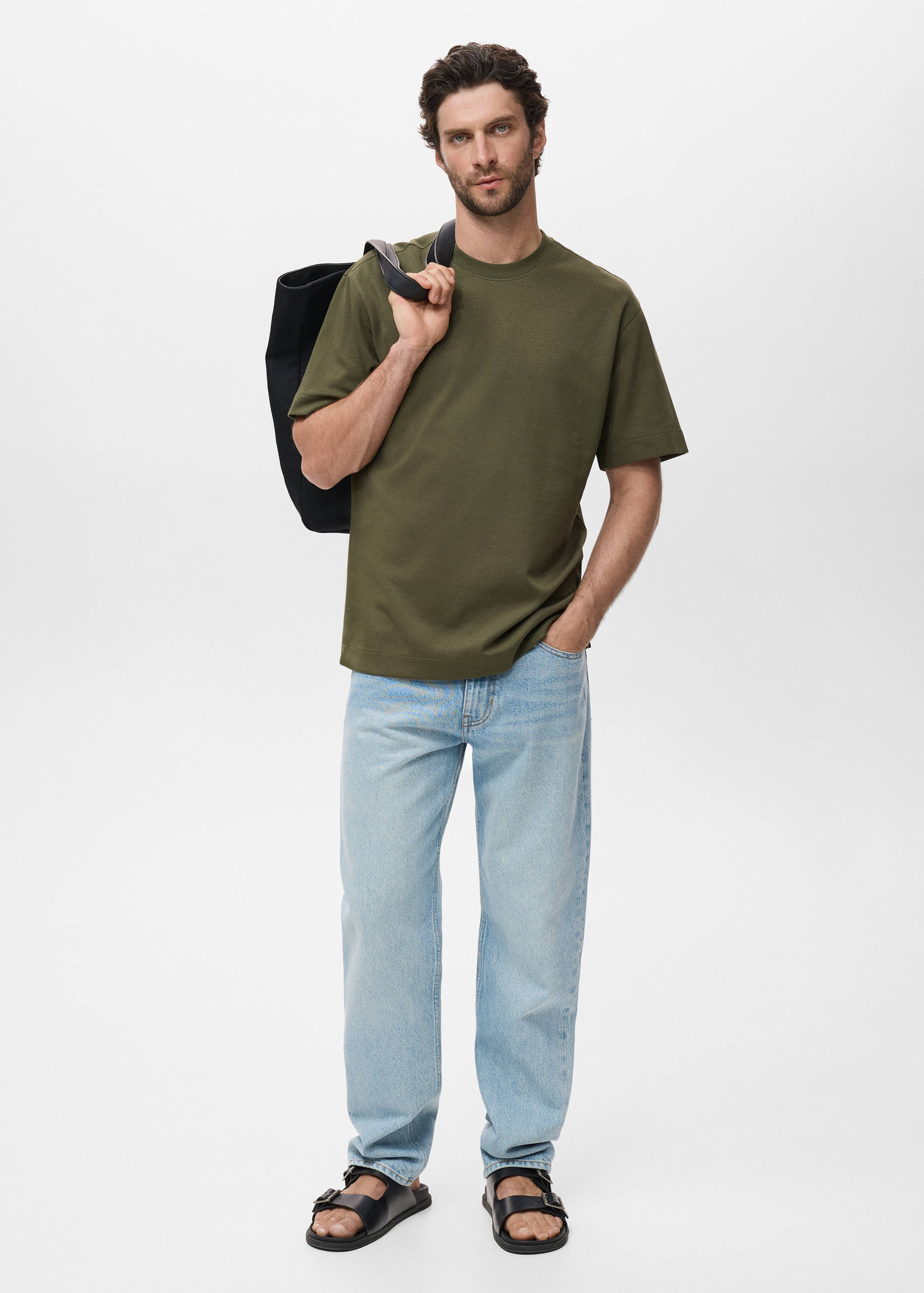 Relaxed-fit sweatshirt fabric t-shirt - General plane