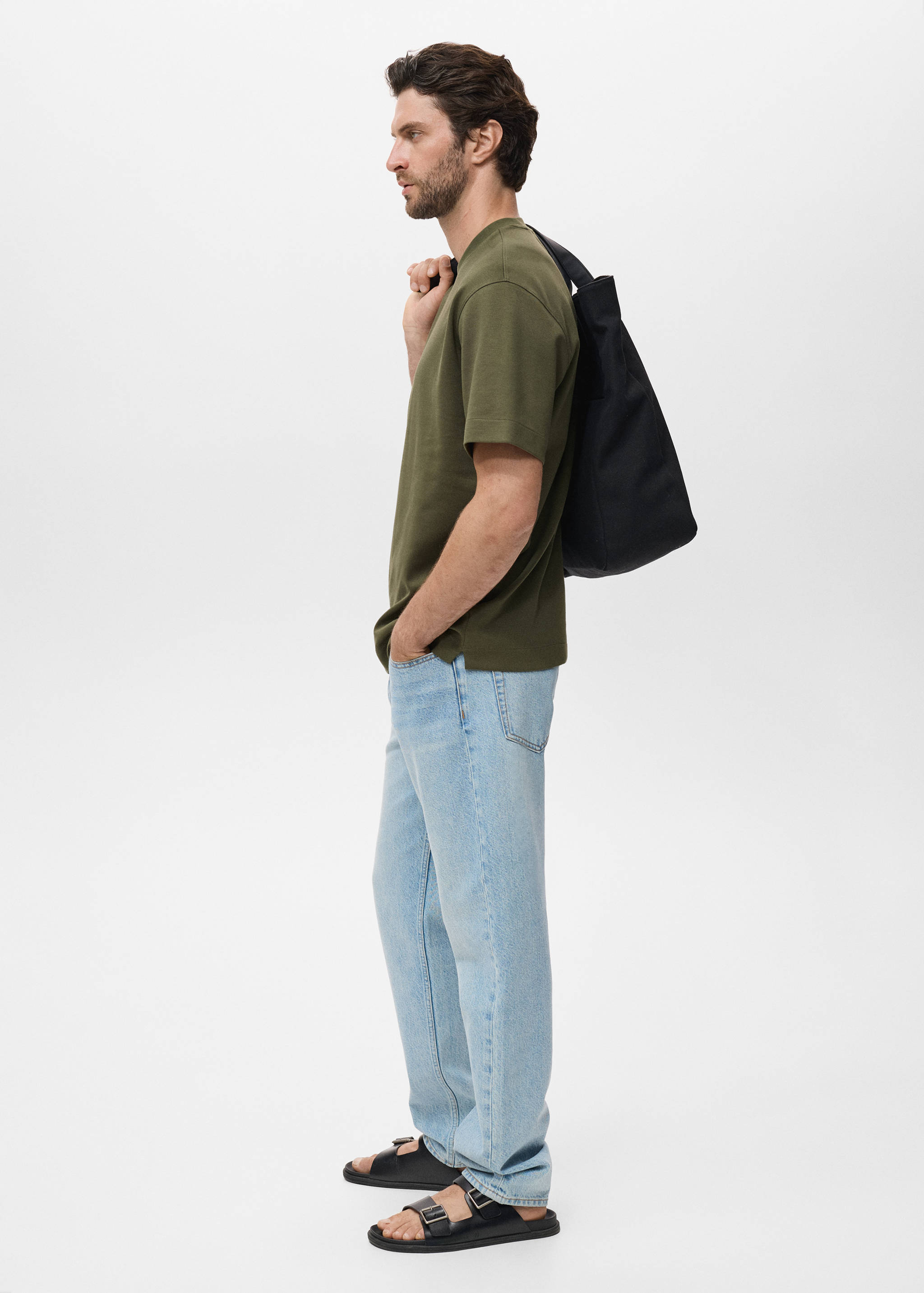 Relaxed-fit sweatshirt fabric t-shirt - Details of the article 2