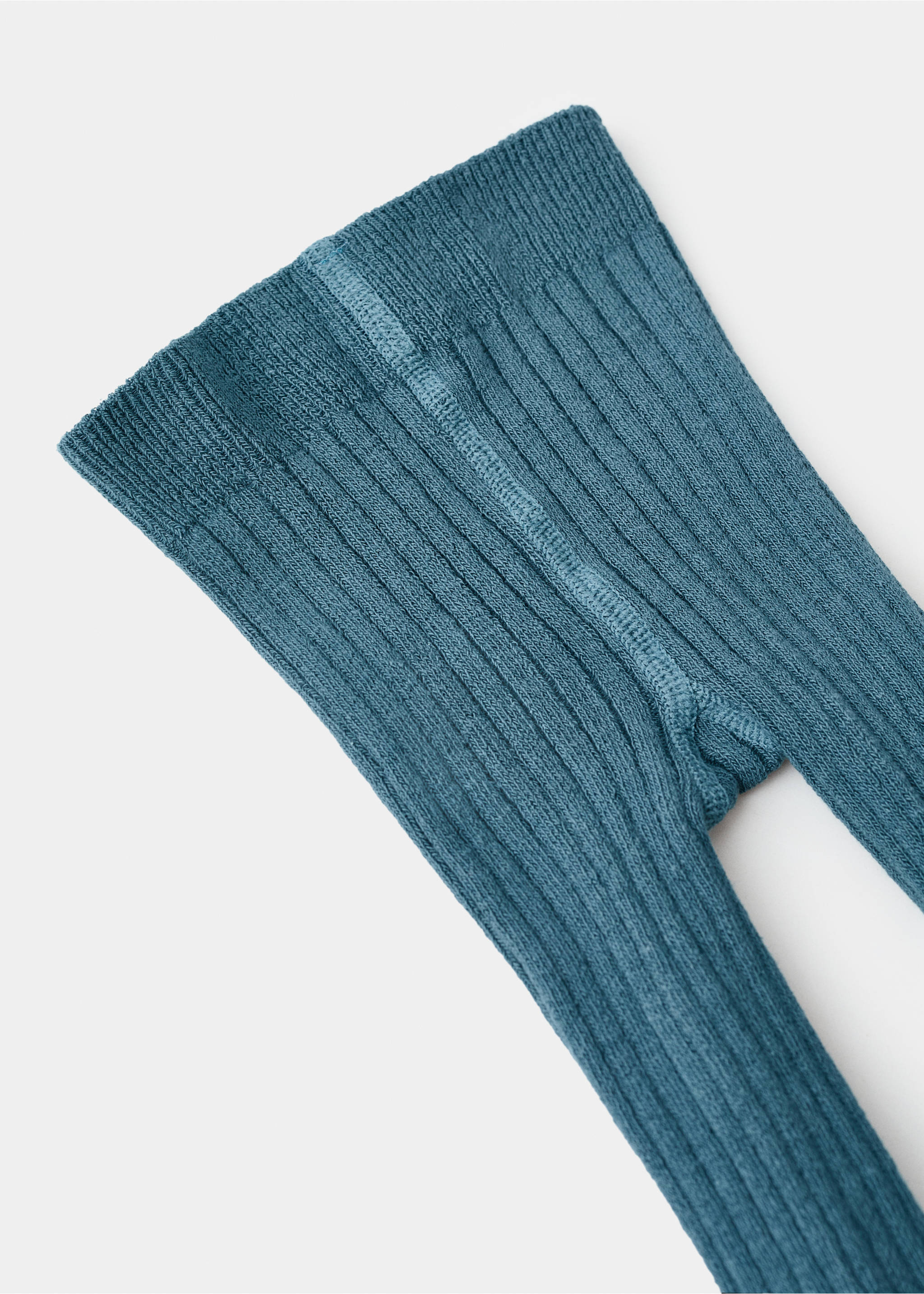 Ribbed tights - Details of the article 0, Petrol Blue. Ref: 17024437-00.