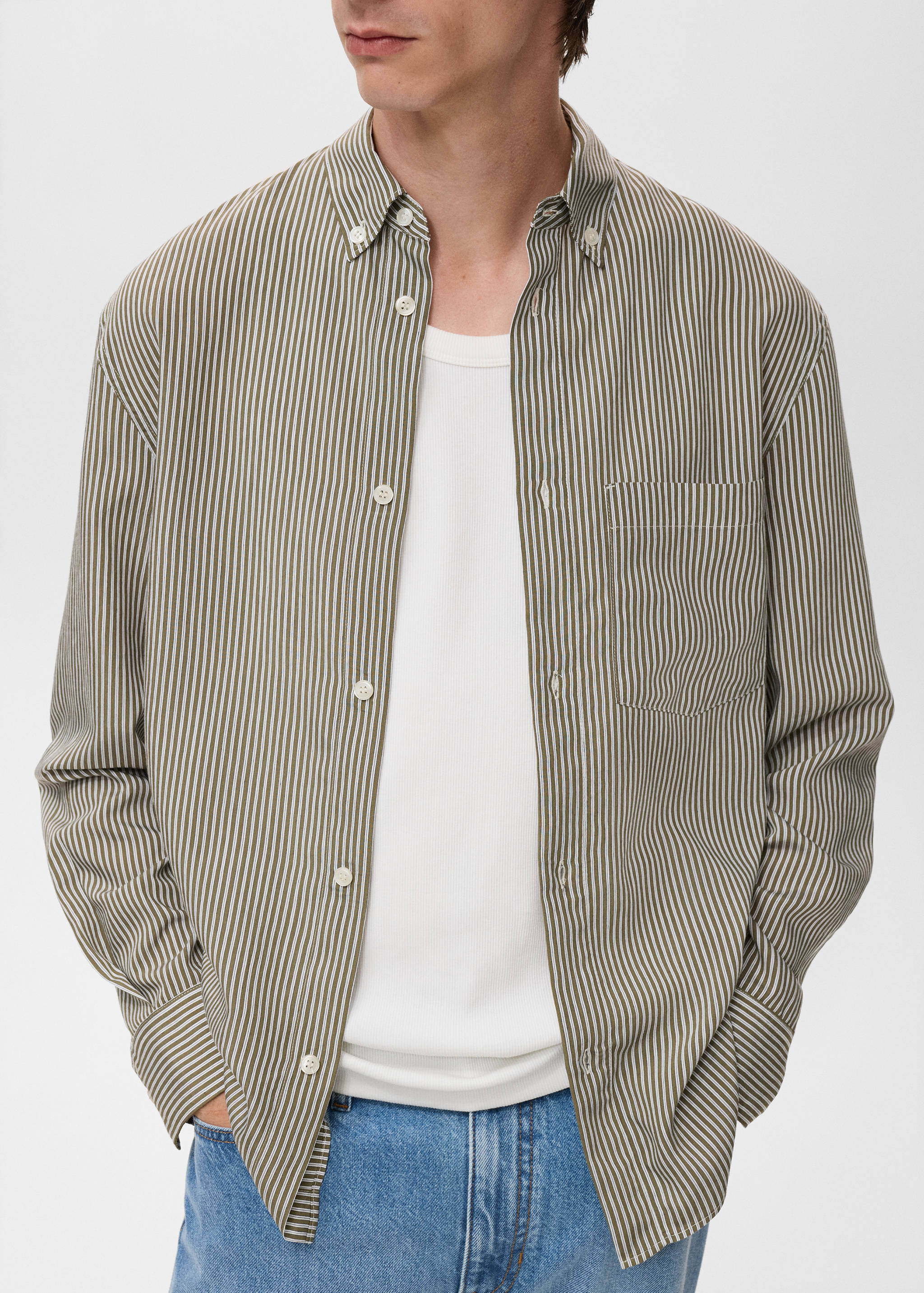 Regular fit striped print shirt - Details of the article 6