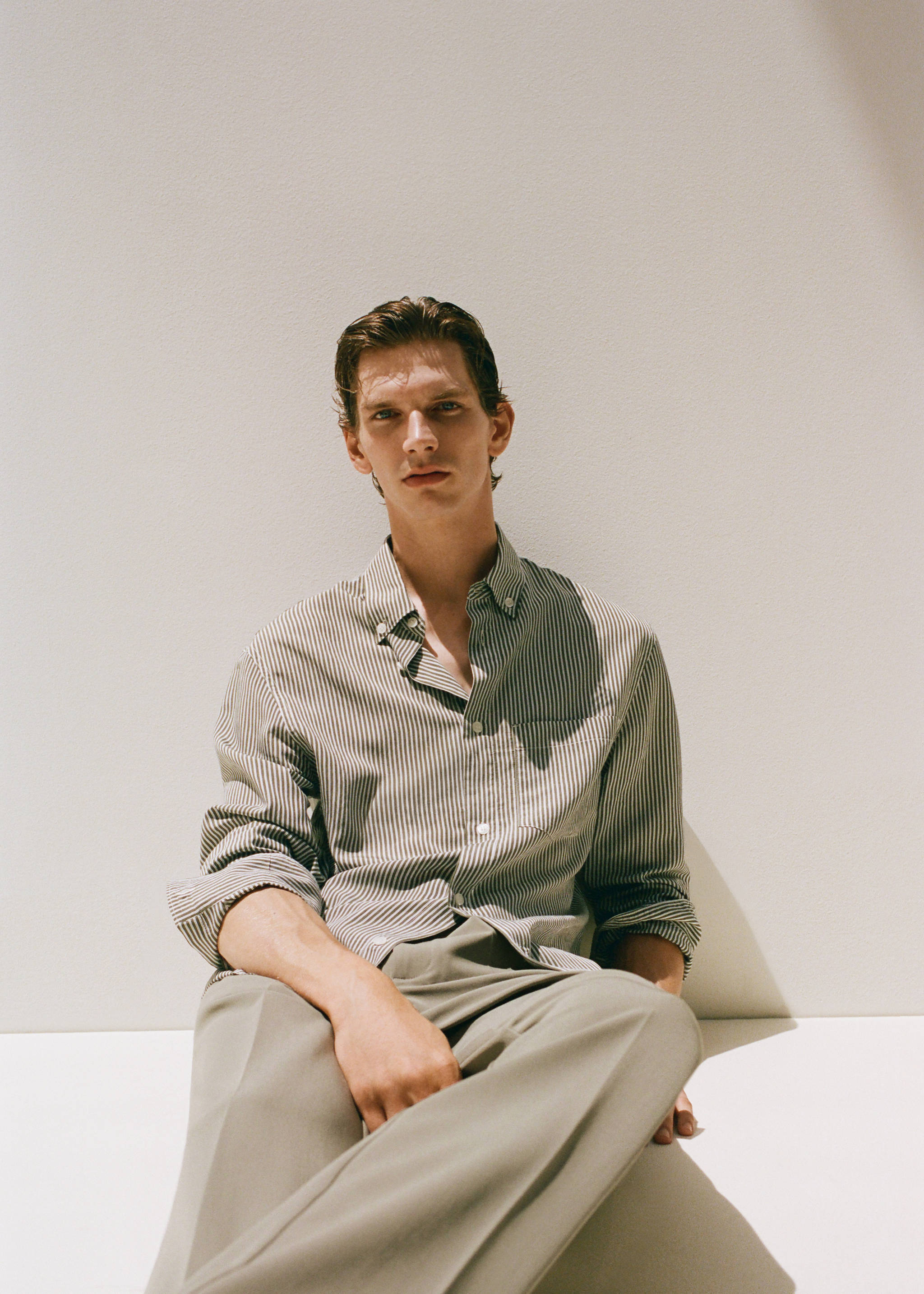 Regular fit striped print shirt - Details of the article 5