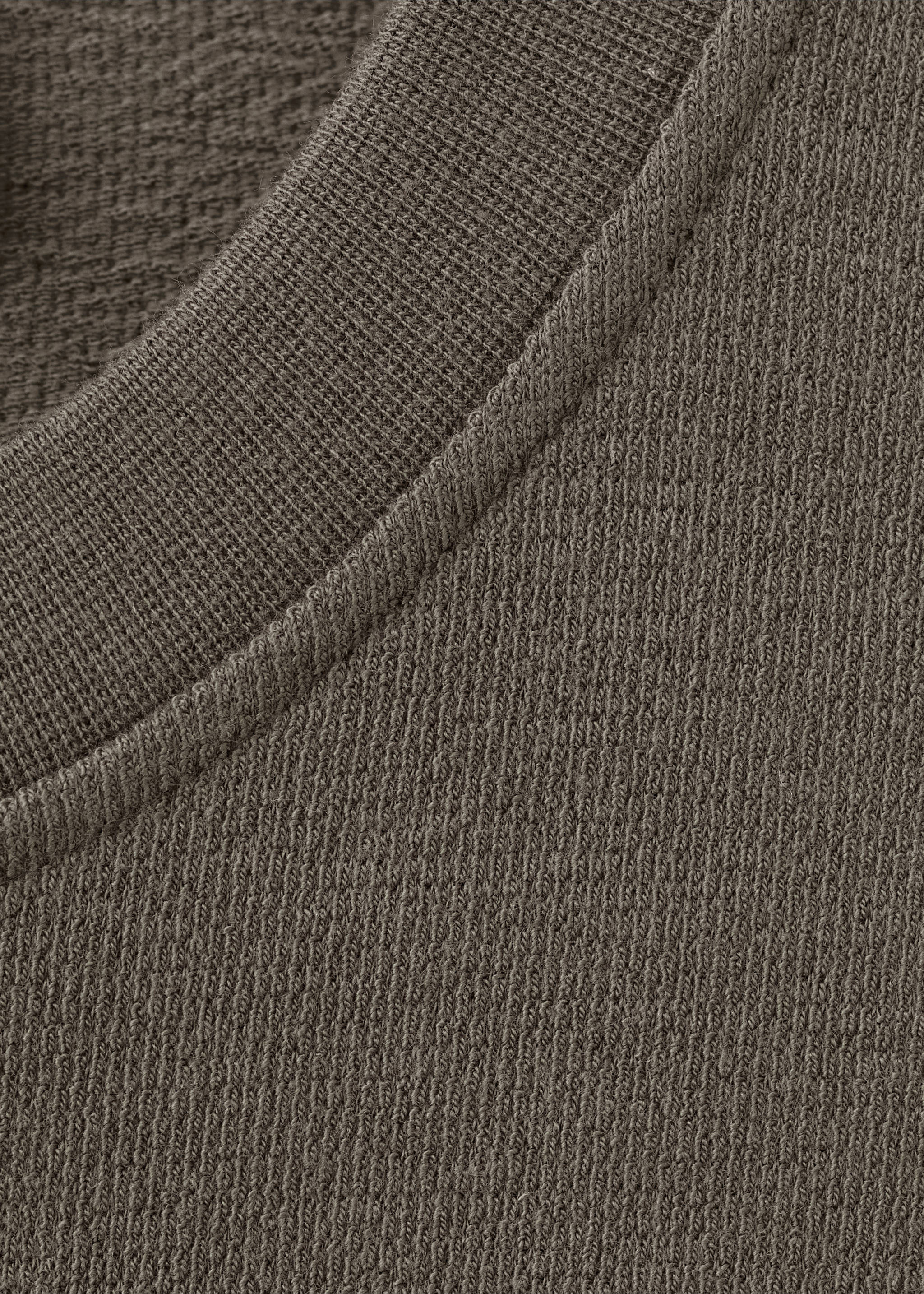 100% cotton relaxed-fit structured t-shirt - Details of the article 0, Medium Brown. Ref: 17024450-00.