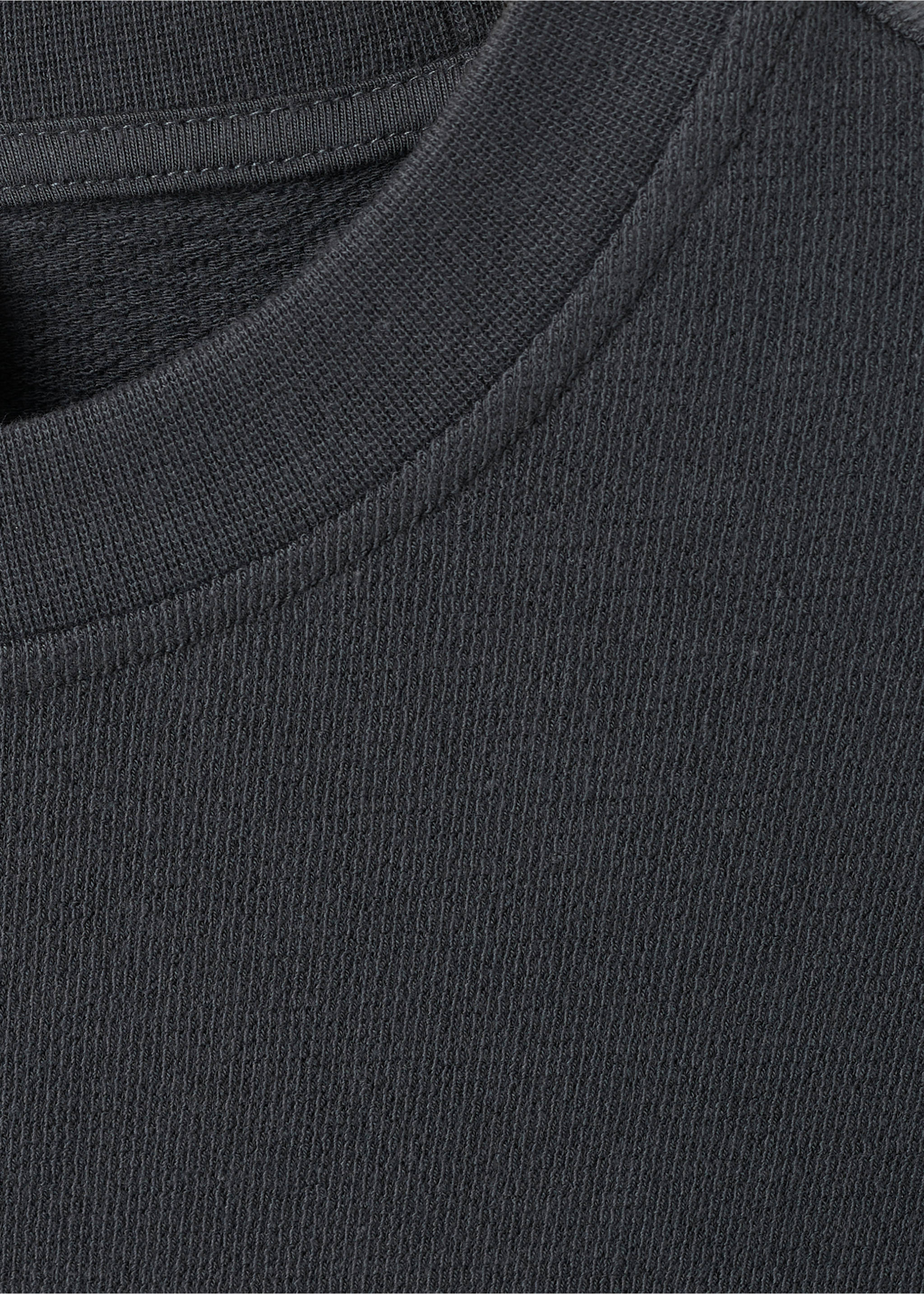 100% cotton relaxed-fit structured t-shirt - Details of the article 8, Indigo Blue. Ref: 17024450-00.