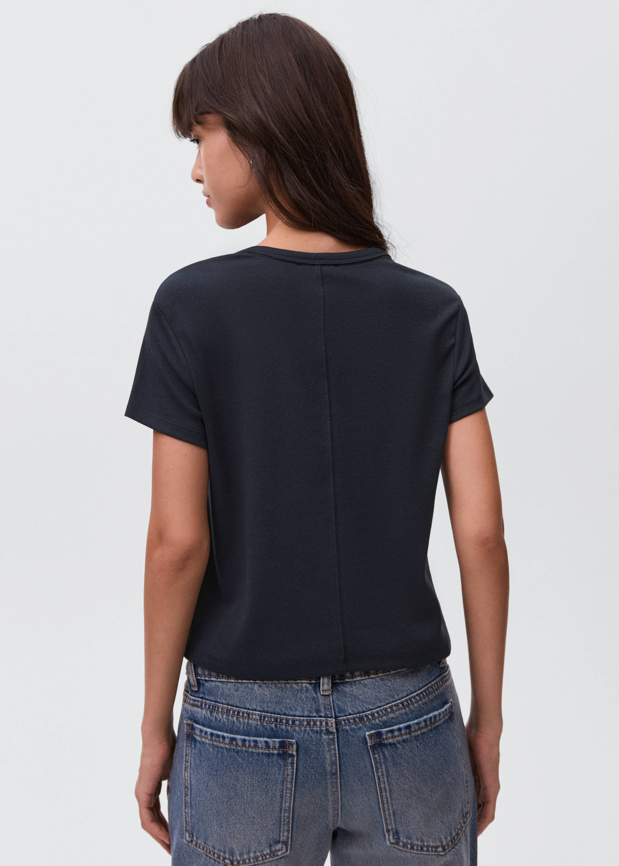 Essential cotton-blend T-shirt - Reverse of the article